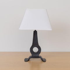French Heavy Iron Brutalist Lamp