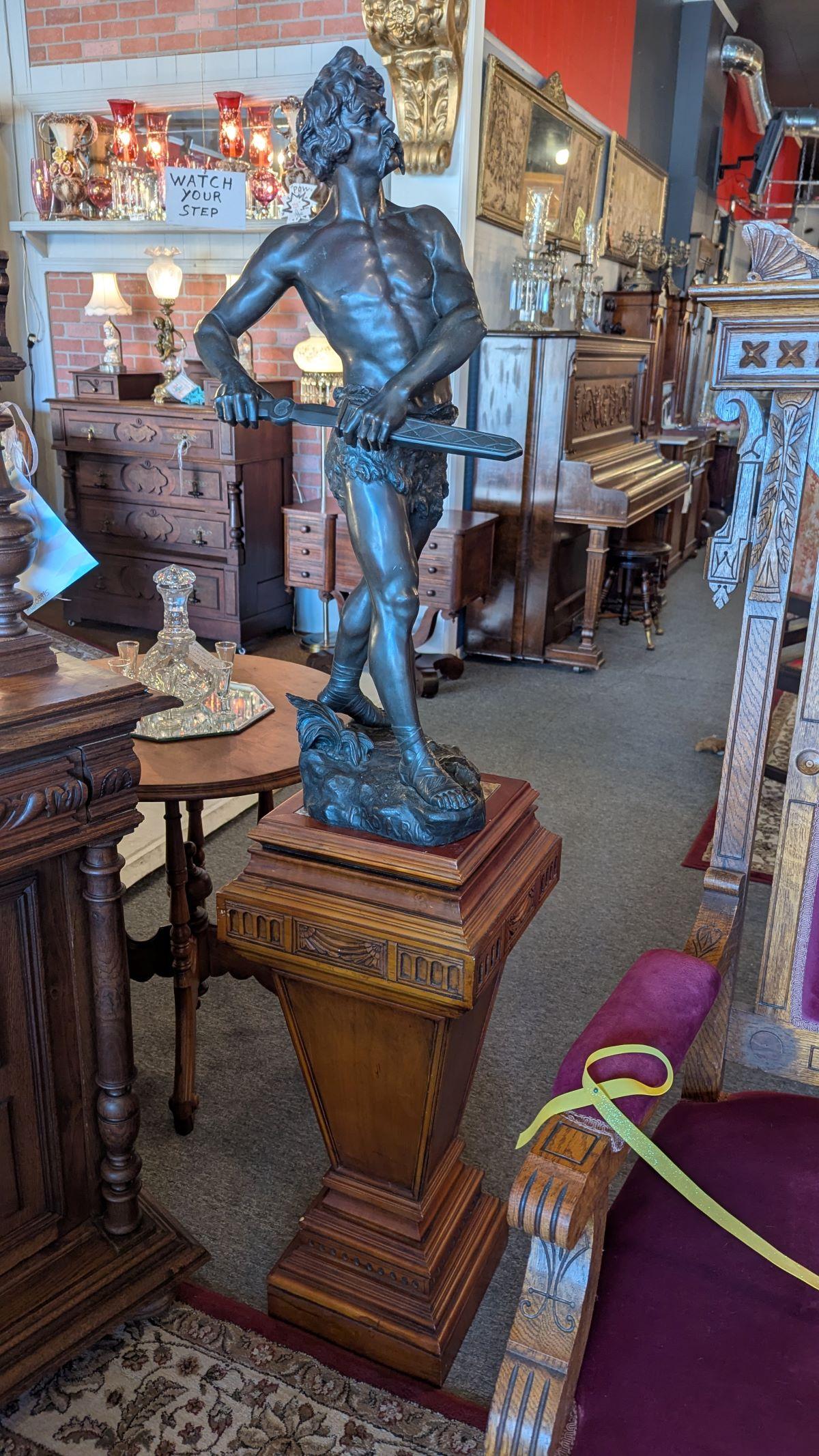 Estatua francesa de bronce de Henri Fugere Renacimiento neoclásico en venta