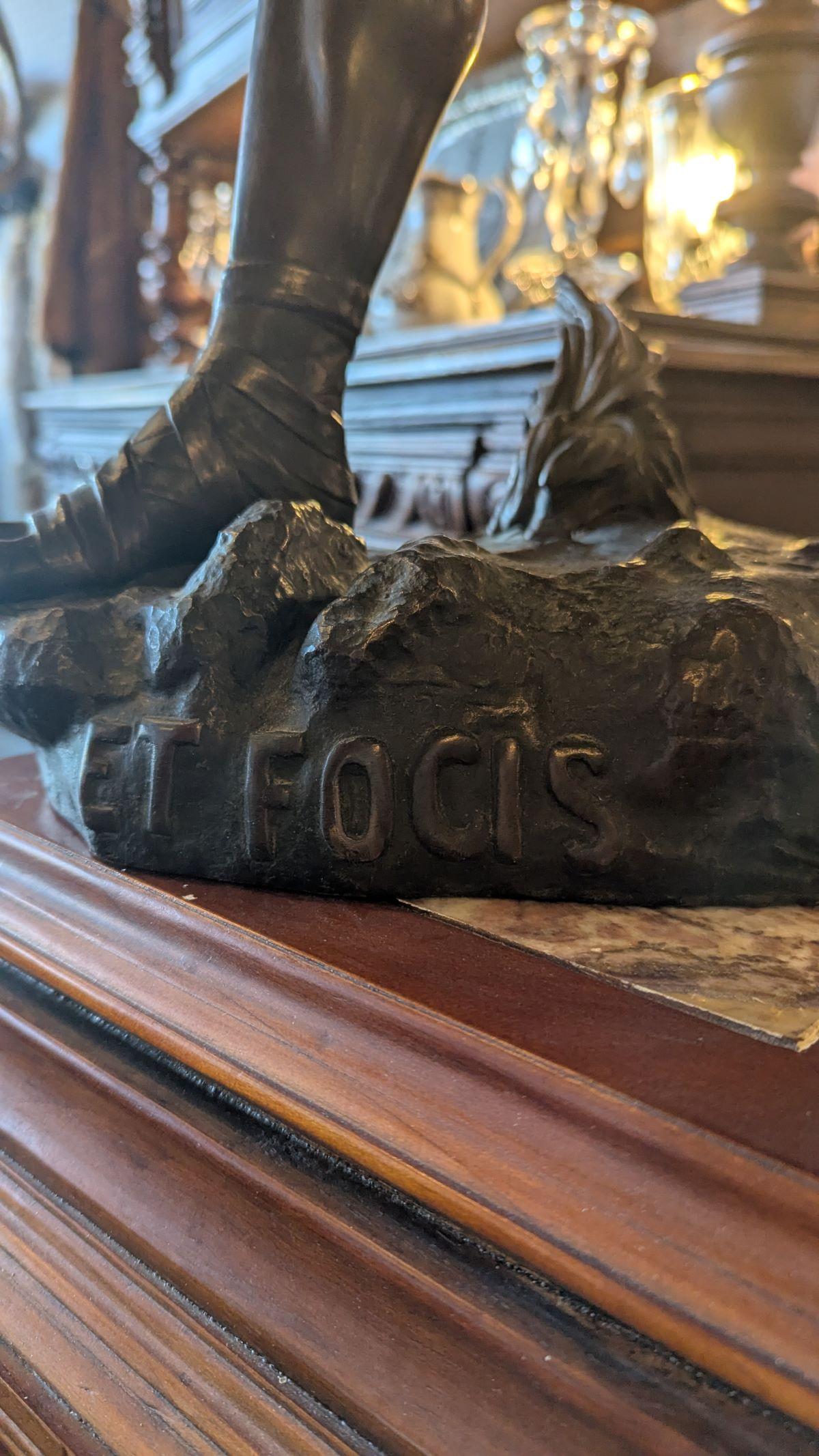 Estatua francesa de bronce de Henri Fugere en venta 1