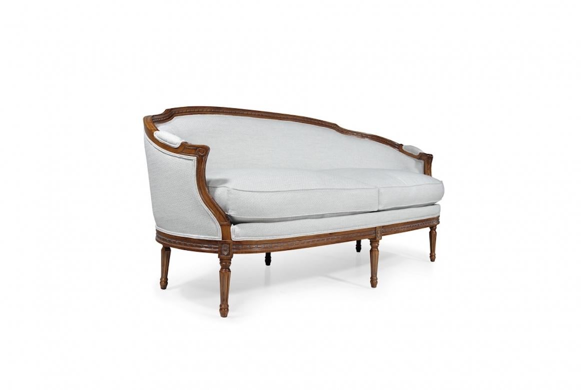 Wood French Henrietta Louis XVI Sofa, 20th Century For Sale