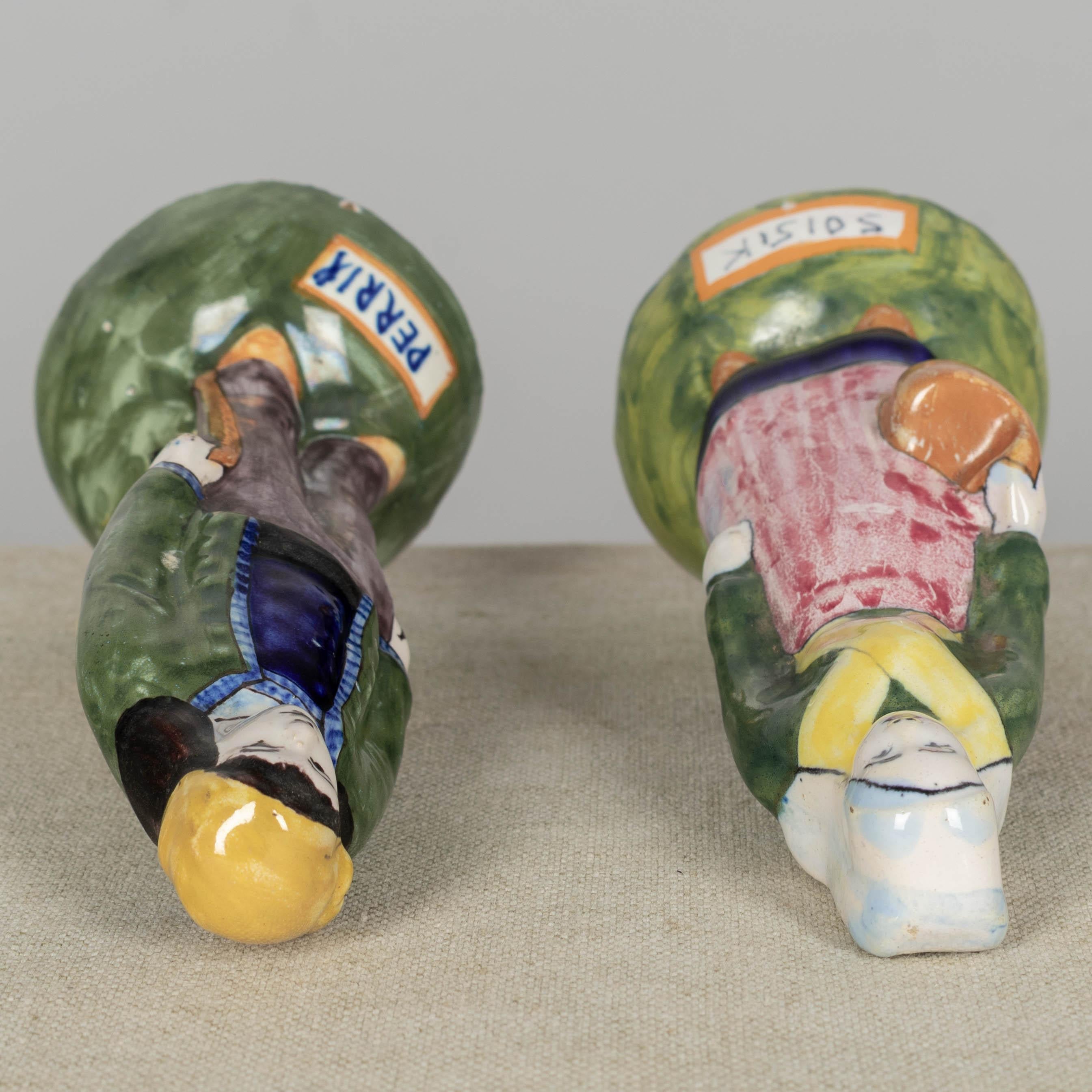 French Henriot Quimper Faience Figurines, a Pair For Sale 2