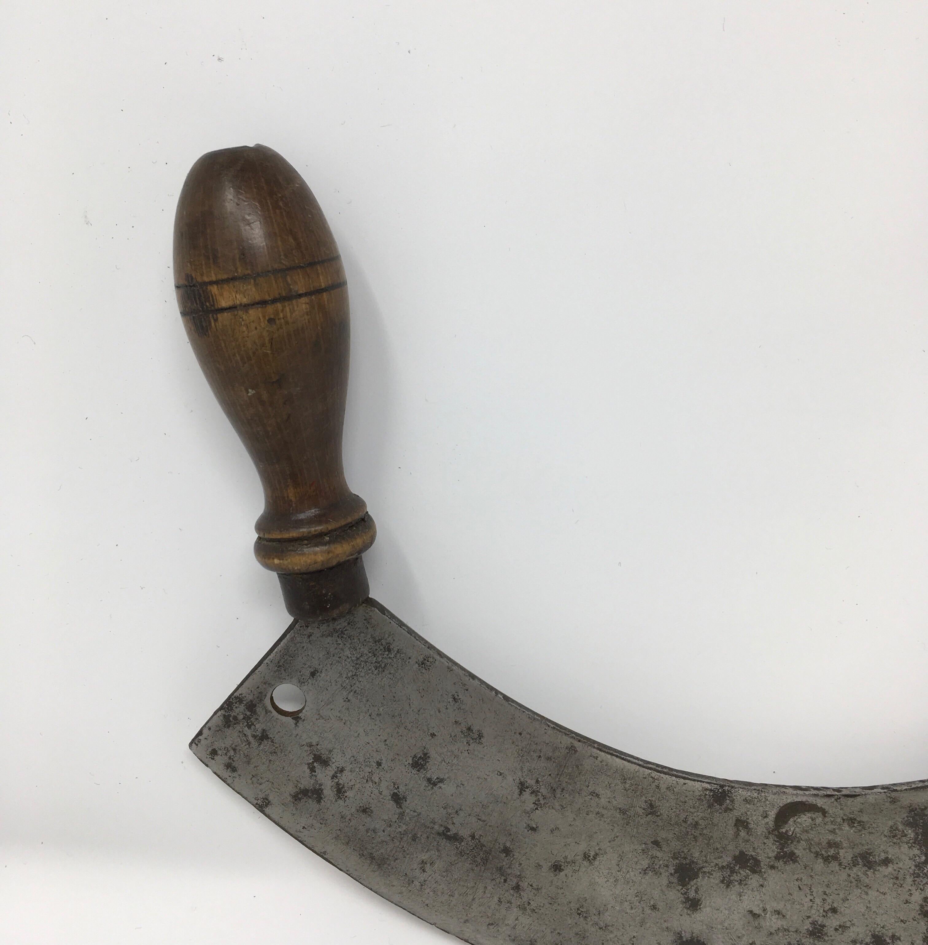 French Herb Chopper, Mezzaluna Round Knife For Sale at 1stDibs | herb ...