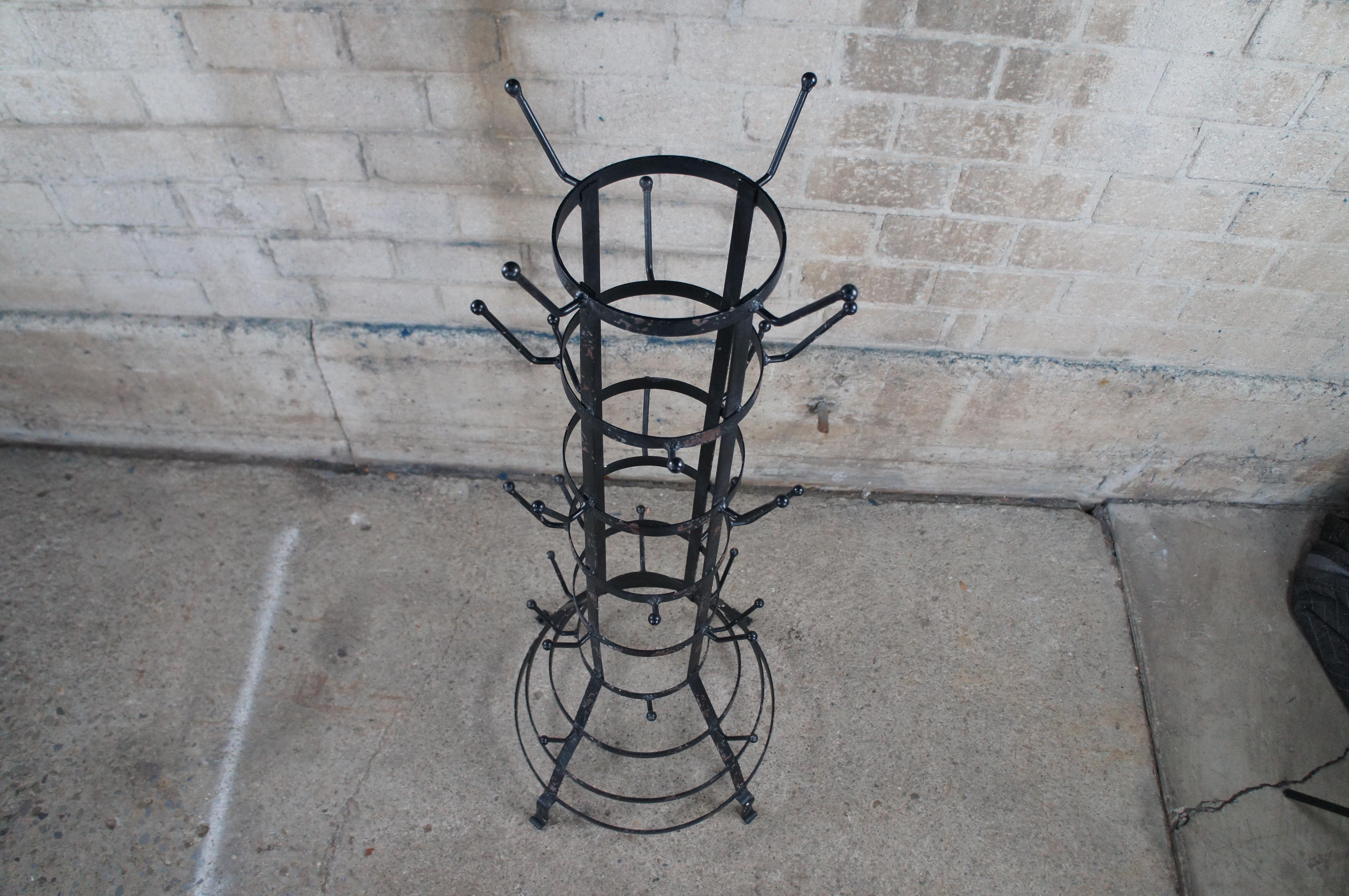 20th Century French Herisson Hedgehog Industrial Iron Bottle Mug Hanging Drying Rack 50