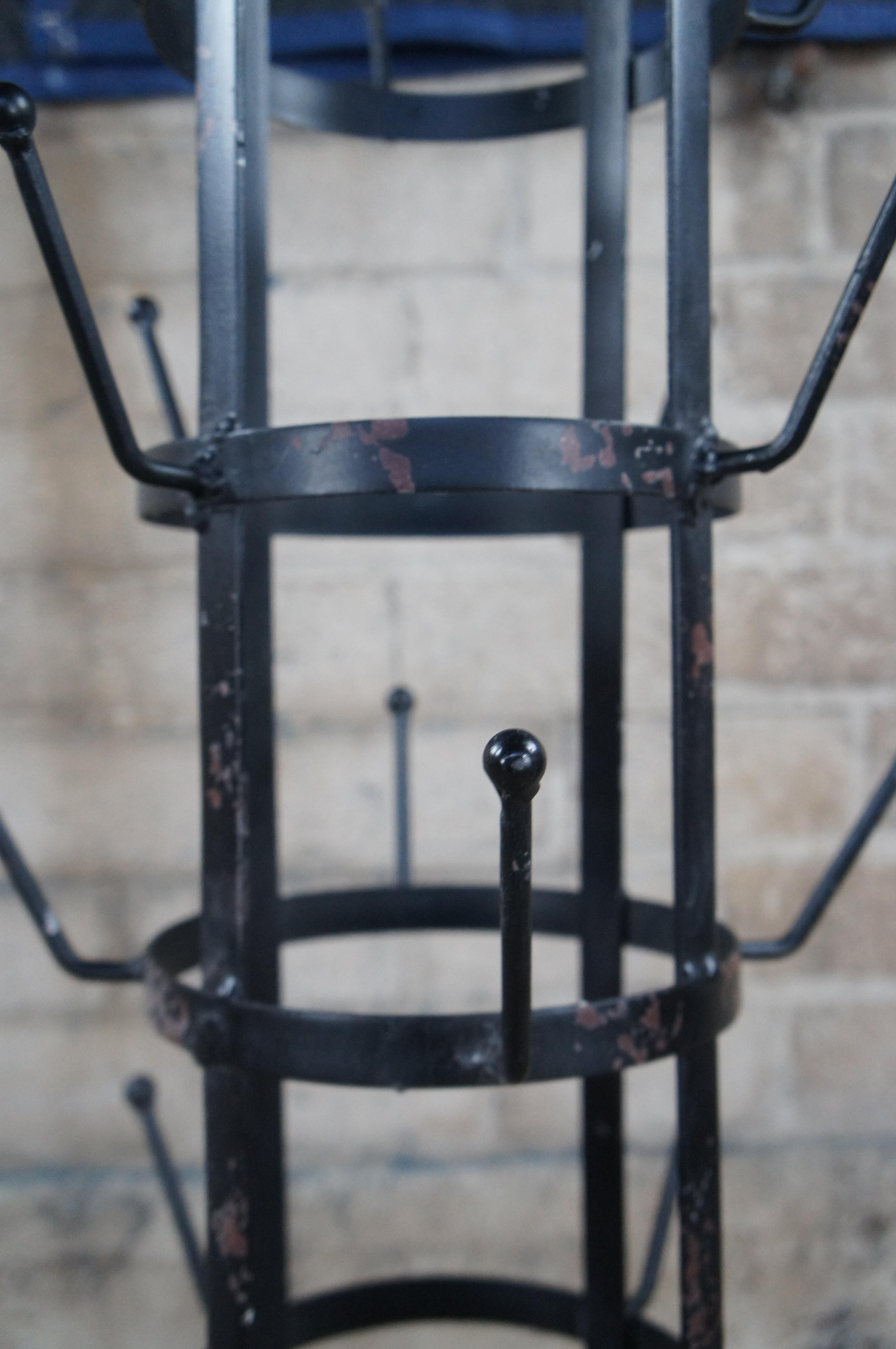 French Herisson Hedgehog Industrial Iron Bottle Mug Hanging Drying Rack 50