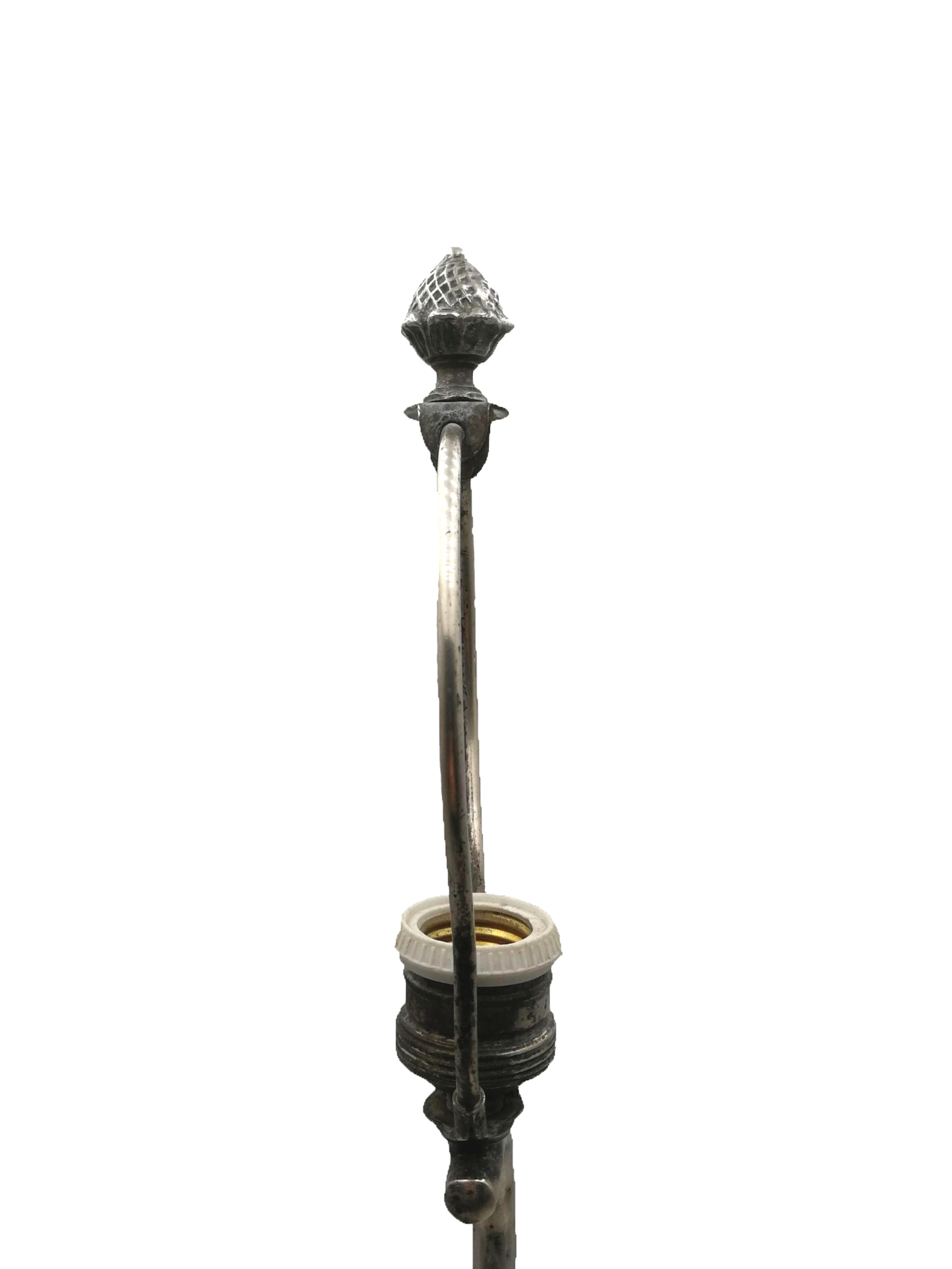 Lampe Héron de la Maison Baguès - Bronze argenté - Art Déco 1940 Bon état - En vente à Beuzevillette, FR