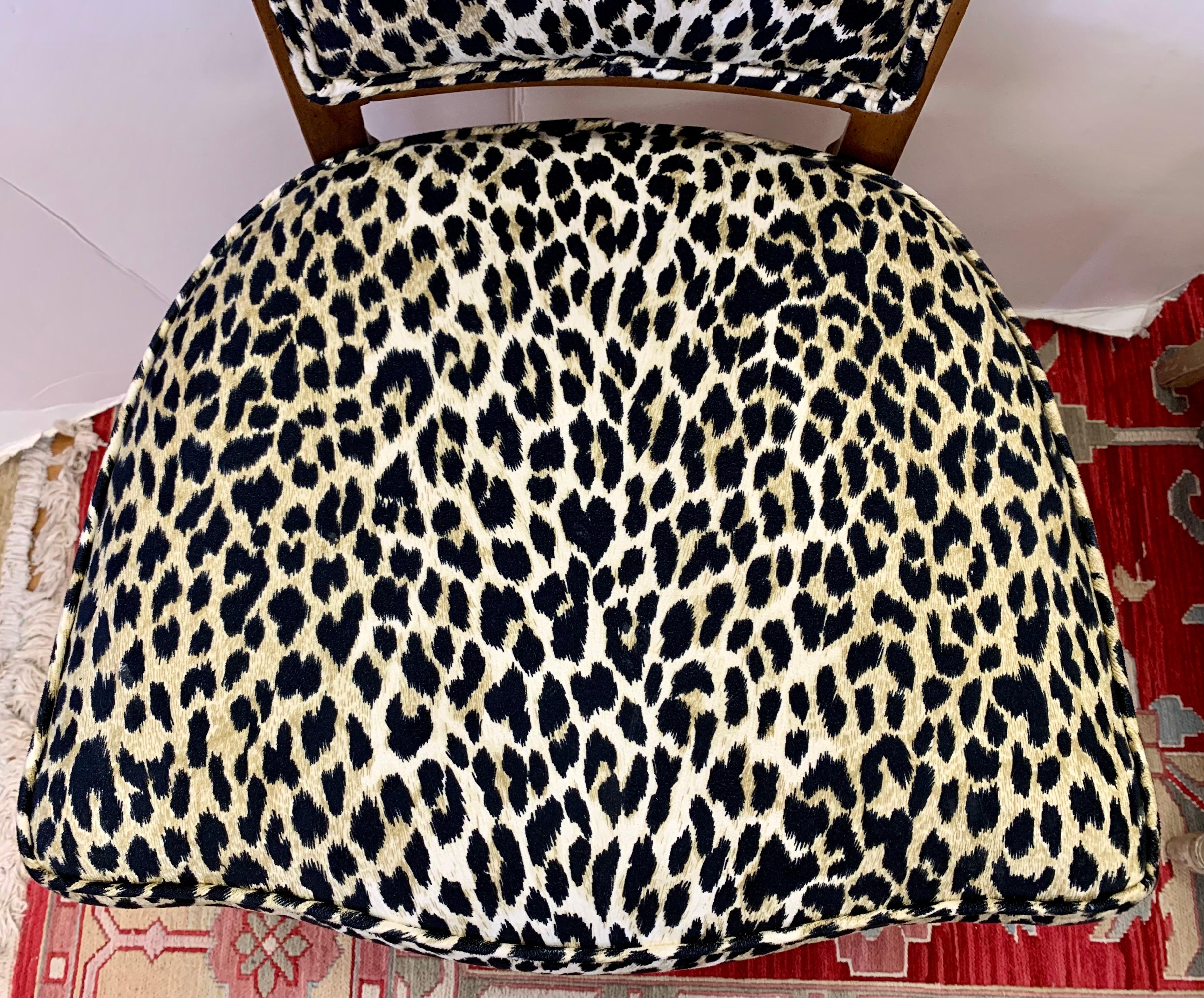 leopard dining chairs