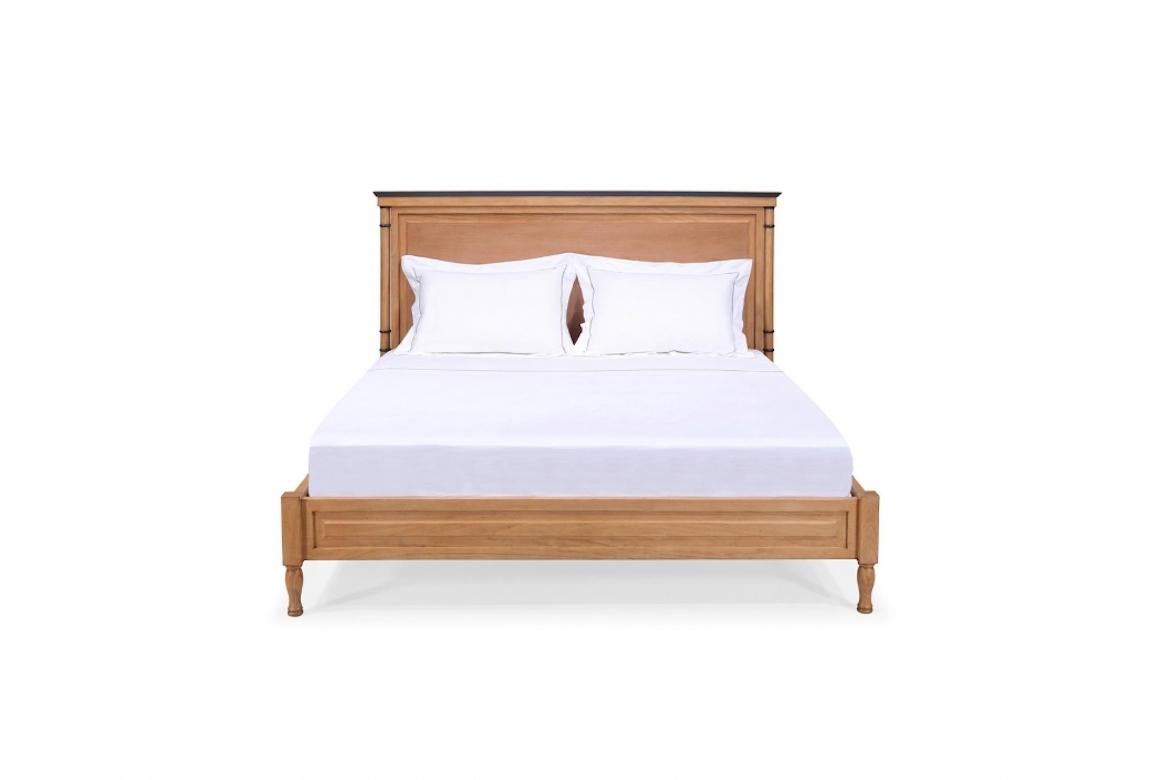 Wood French Hidalgo Bed Frame, 20th Century For Sale