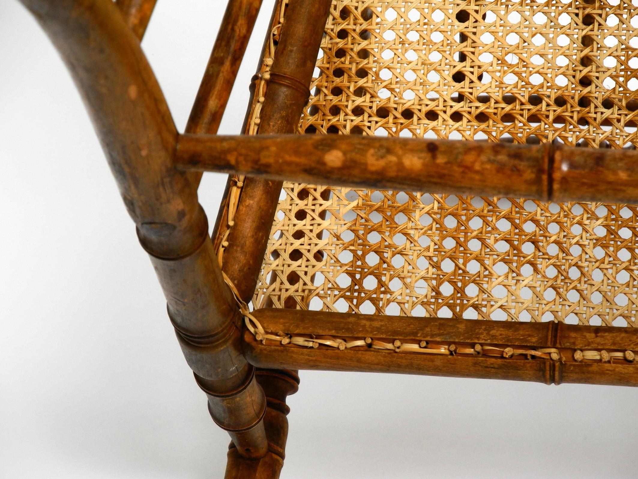 French Highchair for a Child from the 30s Made of Bentwood with Viennese Wicker  For Sale 6