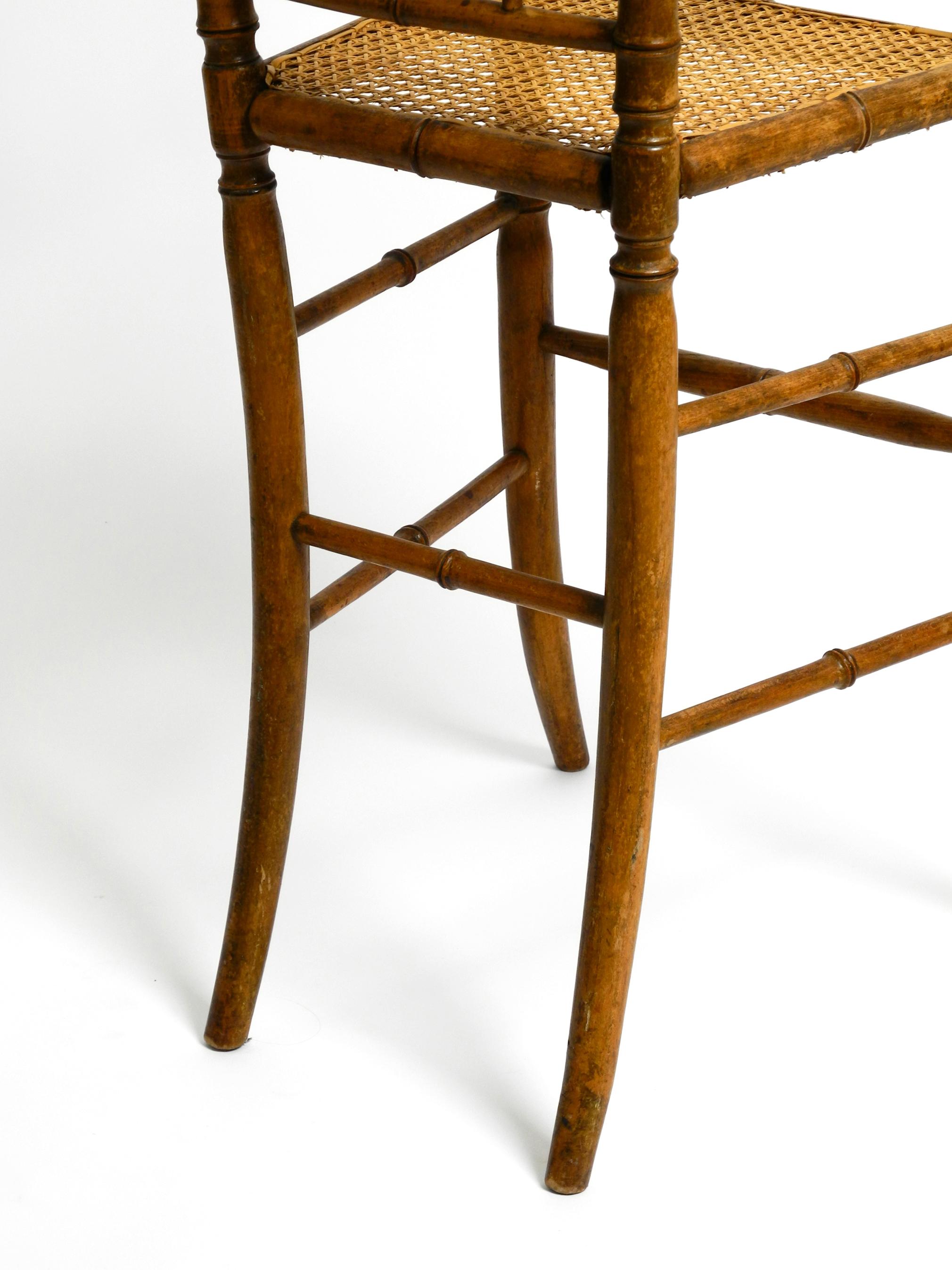 French Highchair for a Child from the 30s Made of Bentwood with Viennese Wicker  For Sale 9