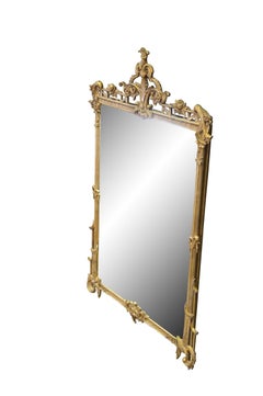 Französischer Hollywood Regency D Milch & Son Barock-Schminktischspiegel mit Goldmantel 50"