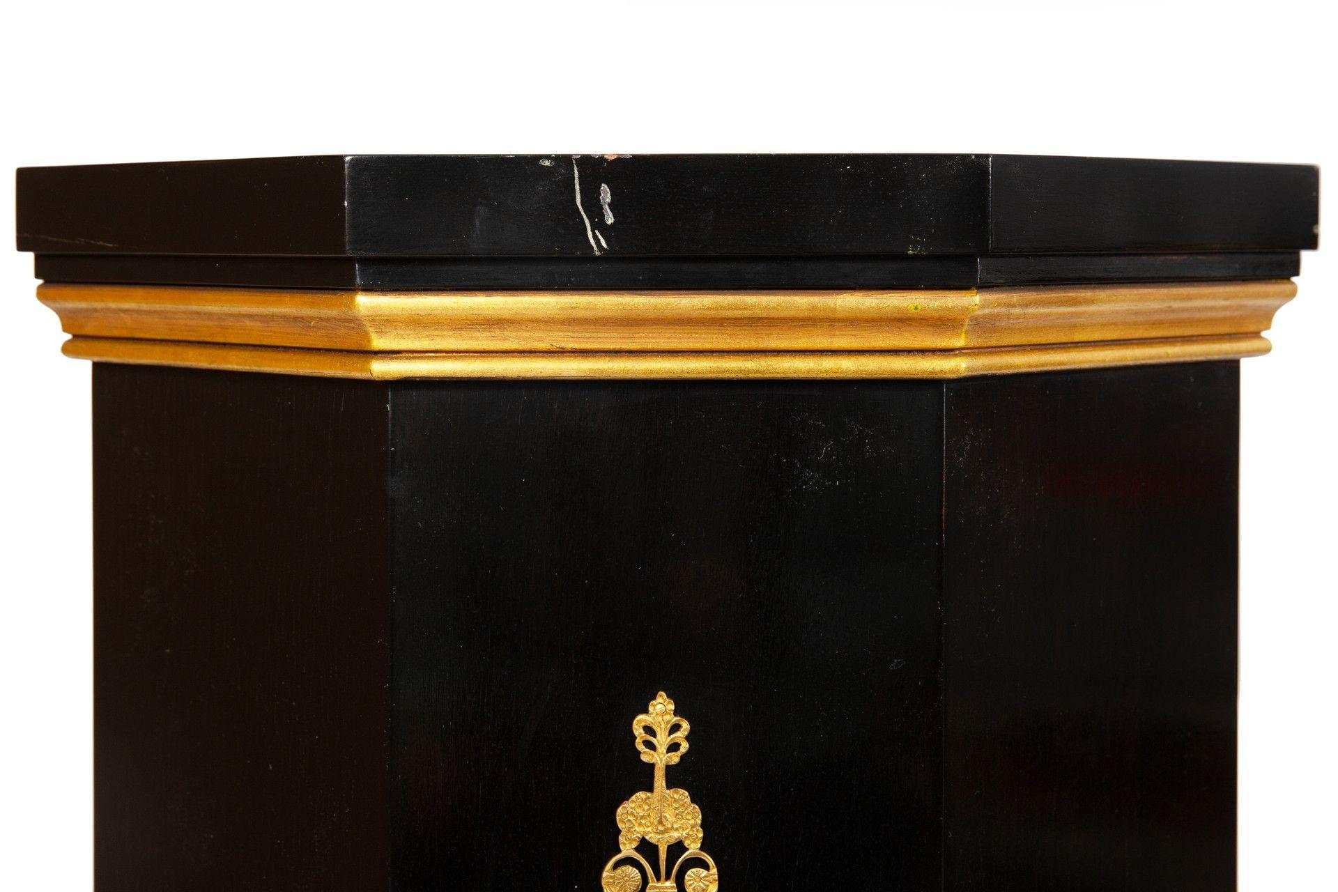 French Hollywood Regency Ebonized Pedestal Column, style of Maison Jansen For Sale 5