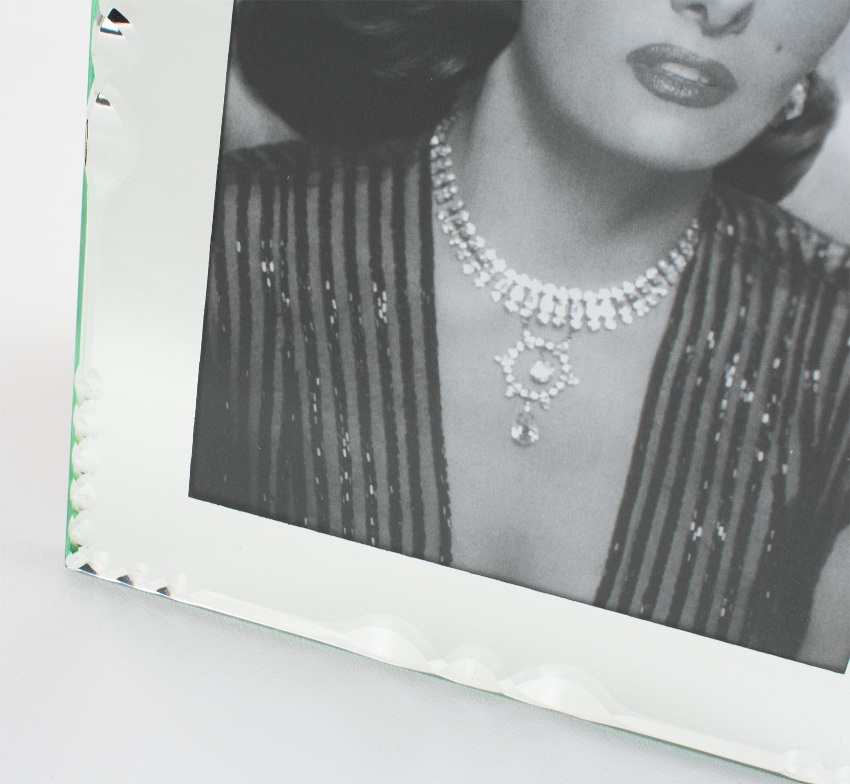 Verre Cadre à photo en verre miroité de style régence hollywoodienne, circa 1940 en vente