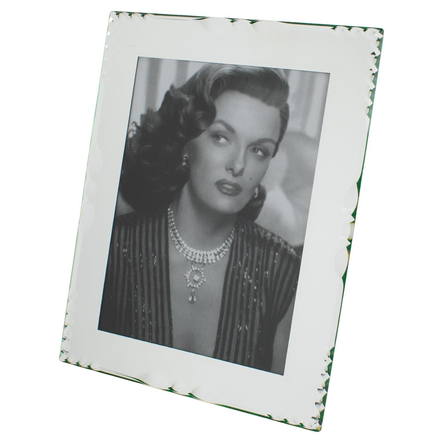 Cadre à photo en verre miroité de style régence hollywoodienne, circa 1940 en vente