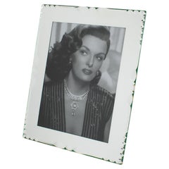 Portarretratos francés de cristal espejado Hollywood Regency, hacia 1940