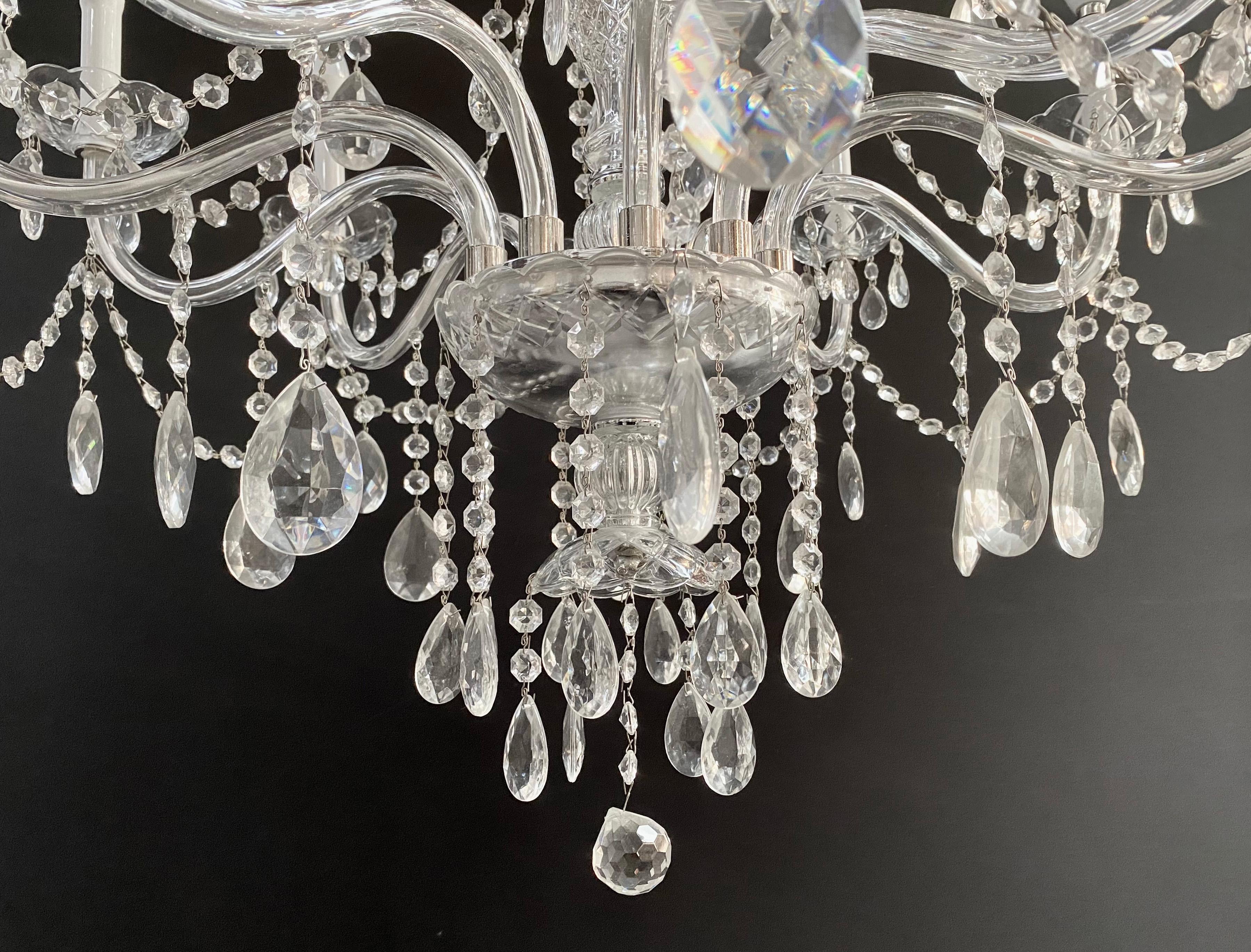 French Hollywood Regency Style Crystal Chandelier, 15 Arms  For Sale 3