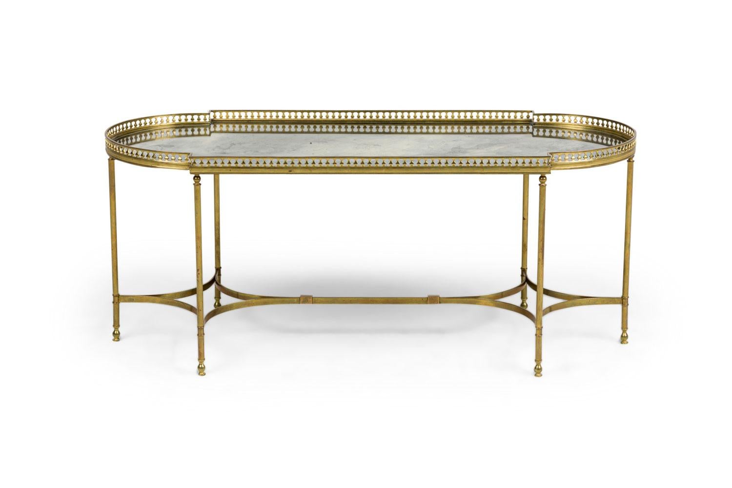 Tavolino da caffè in vetro fumé in stile Hollywood Regency francese In condizioni buone in vendita a Queens, NY