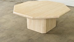 Mesa baja francesa de travertino Hollywood Regency