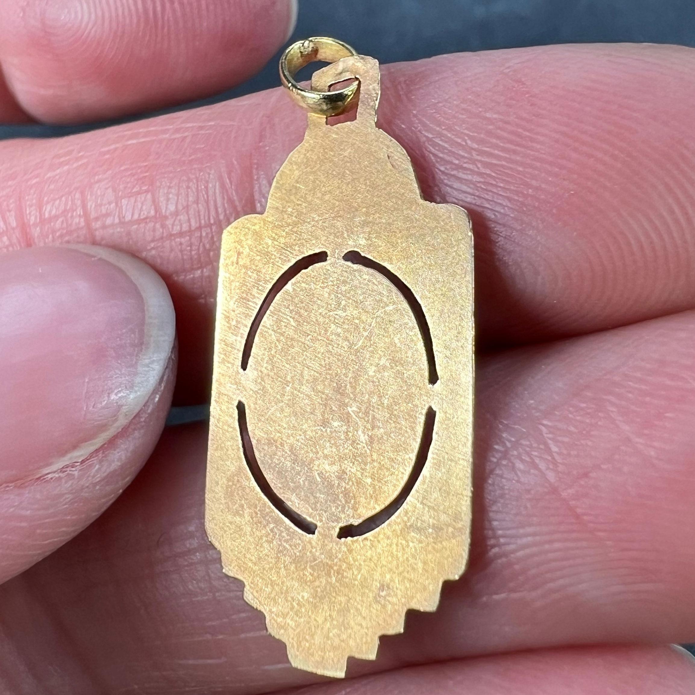 Pendentif en or rose jaune 18K avec chérubin de Raphael en vente 5