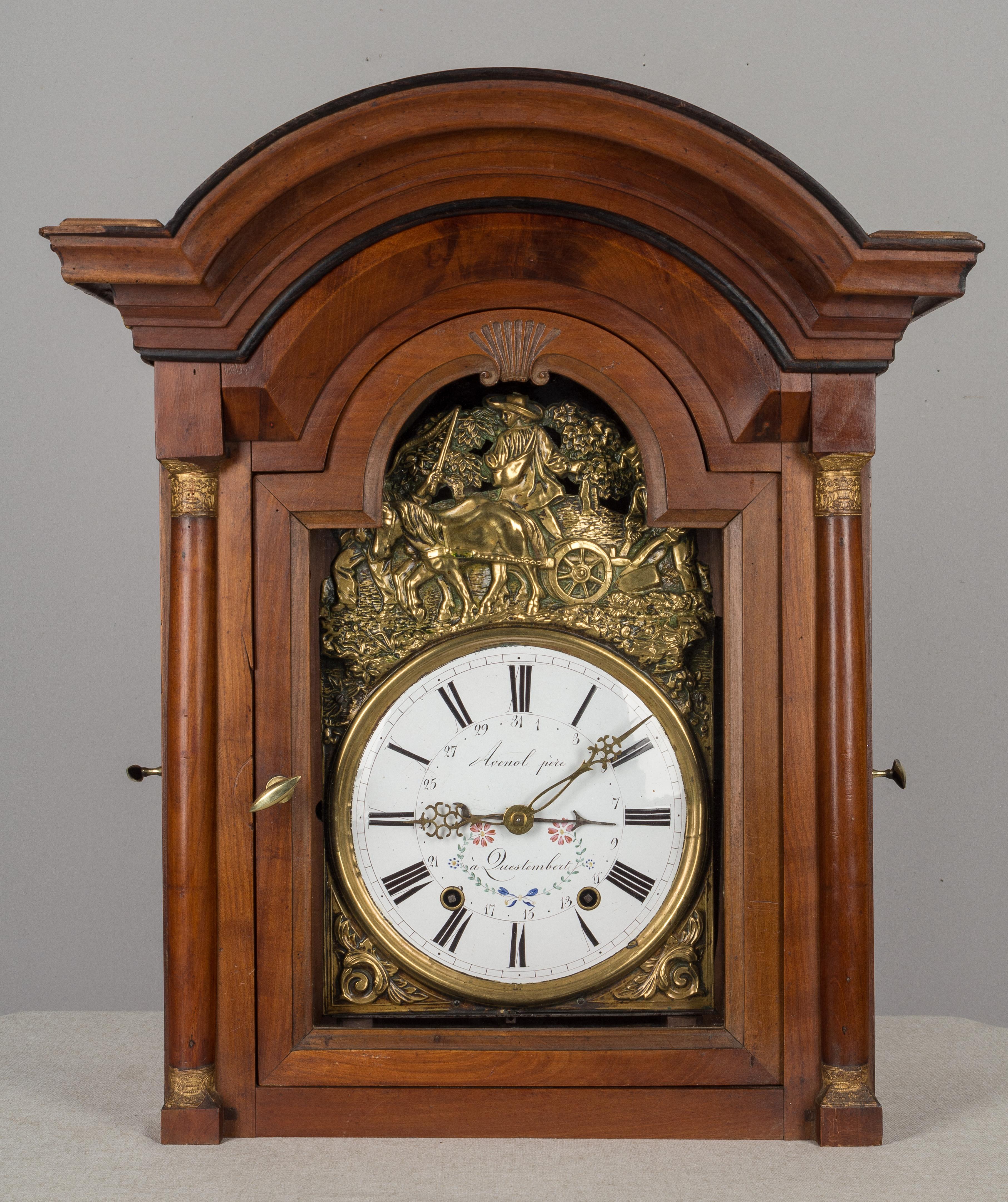 19th Century French Horloge de Parquet or Tall Case Clock For Sale