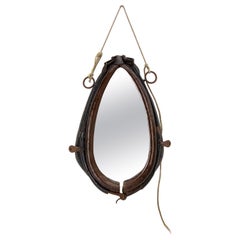 French Horse Yoke Mirror, Late 19th Century