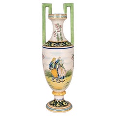 French HR Quimper Ceramic Vase