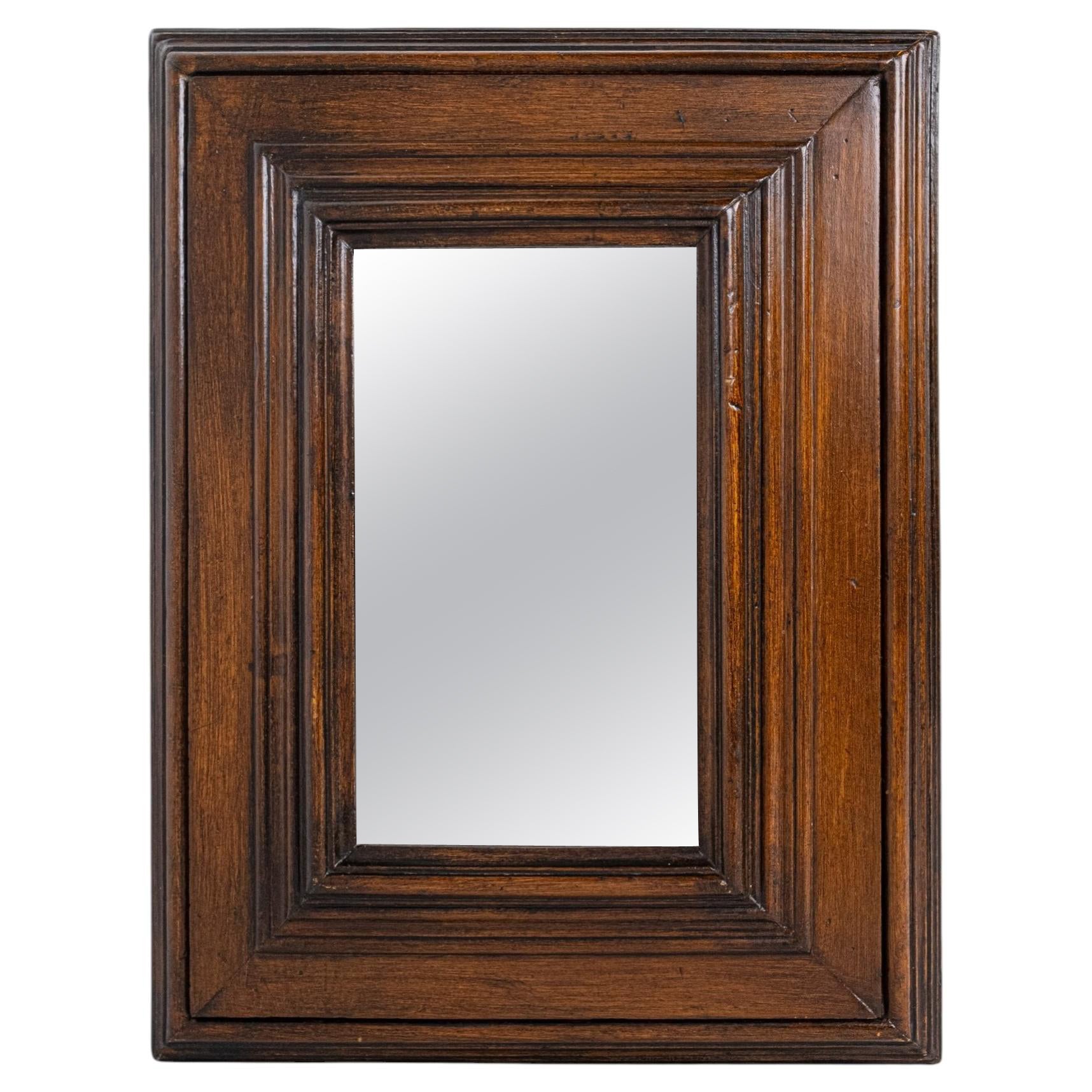 French Huguenot style mirror in carved wood, France, mid-20th century