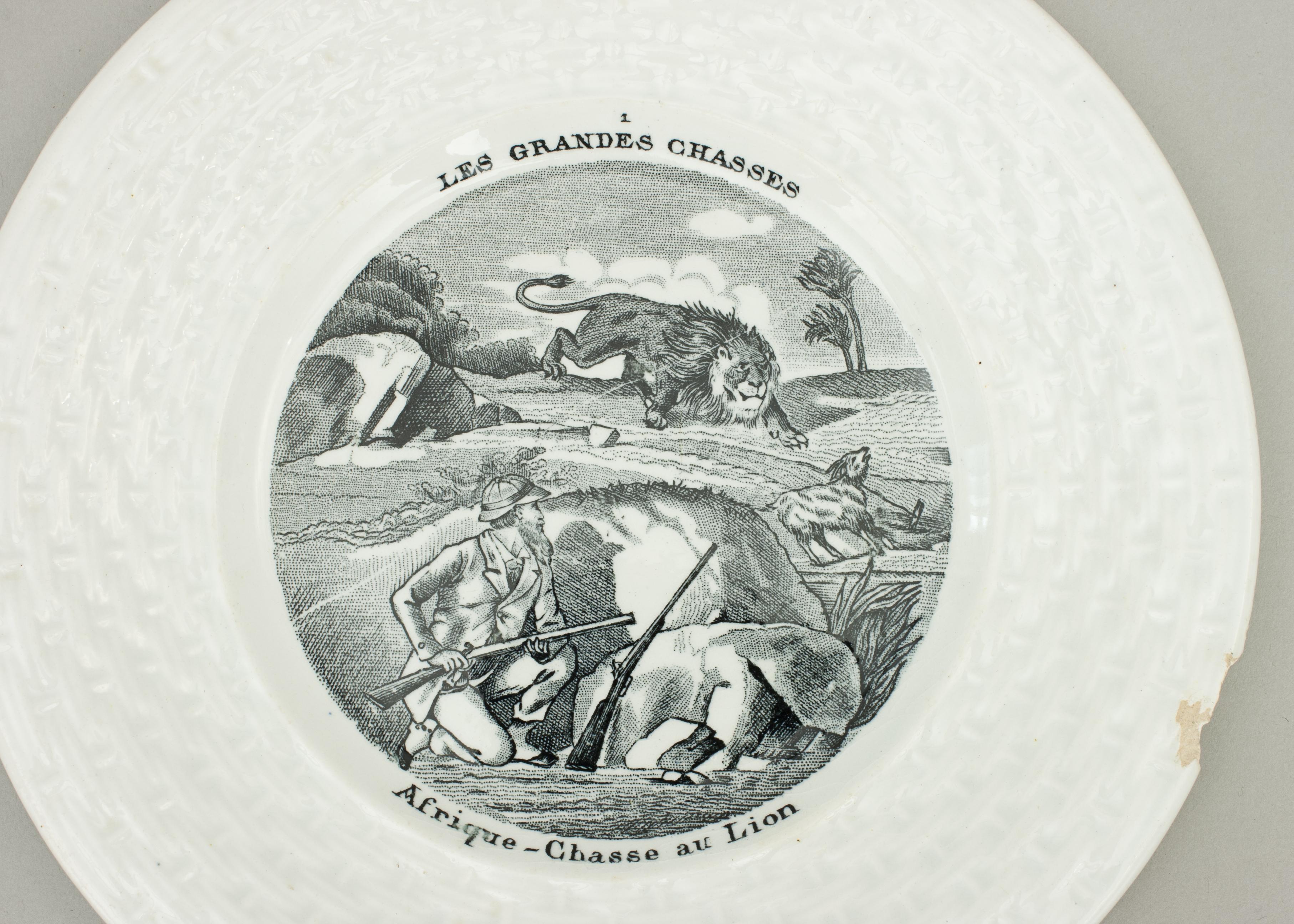 Sporting Art French Hunting Plates, Great Hunts Series For Sale