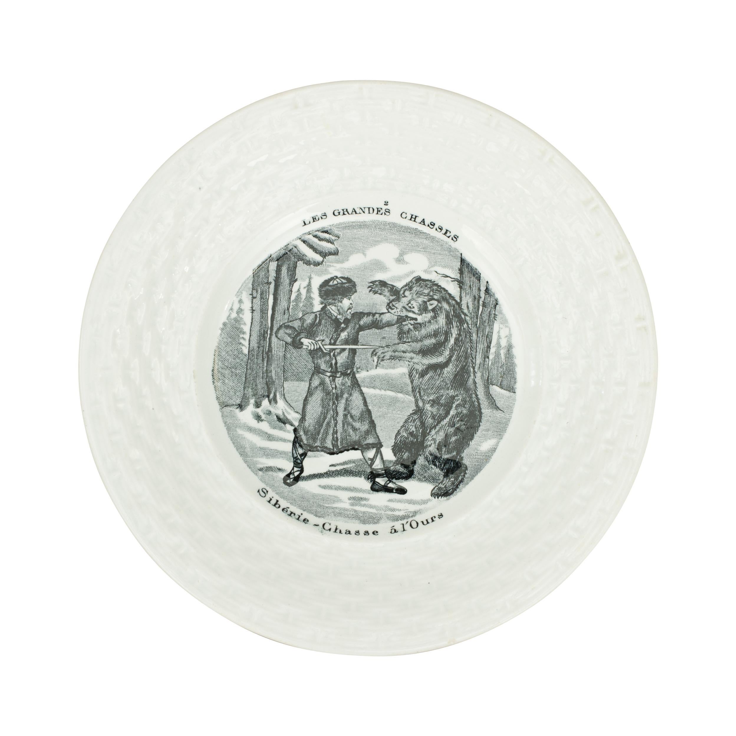 Porcelain French Hunting Plates, Great Hunts Series For Sale