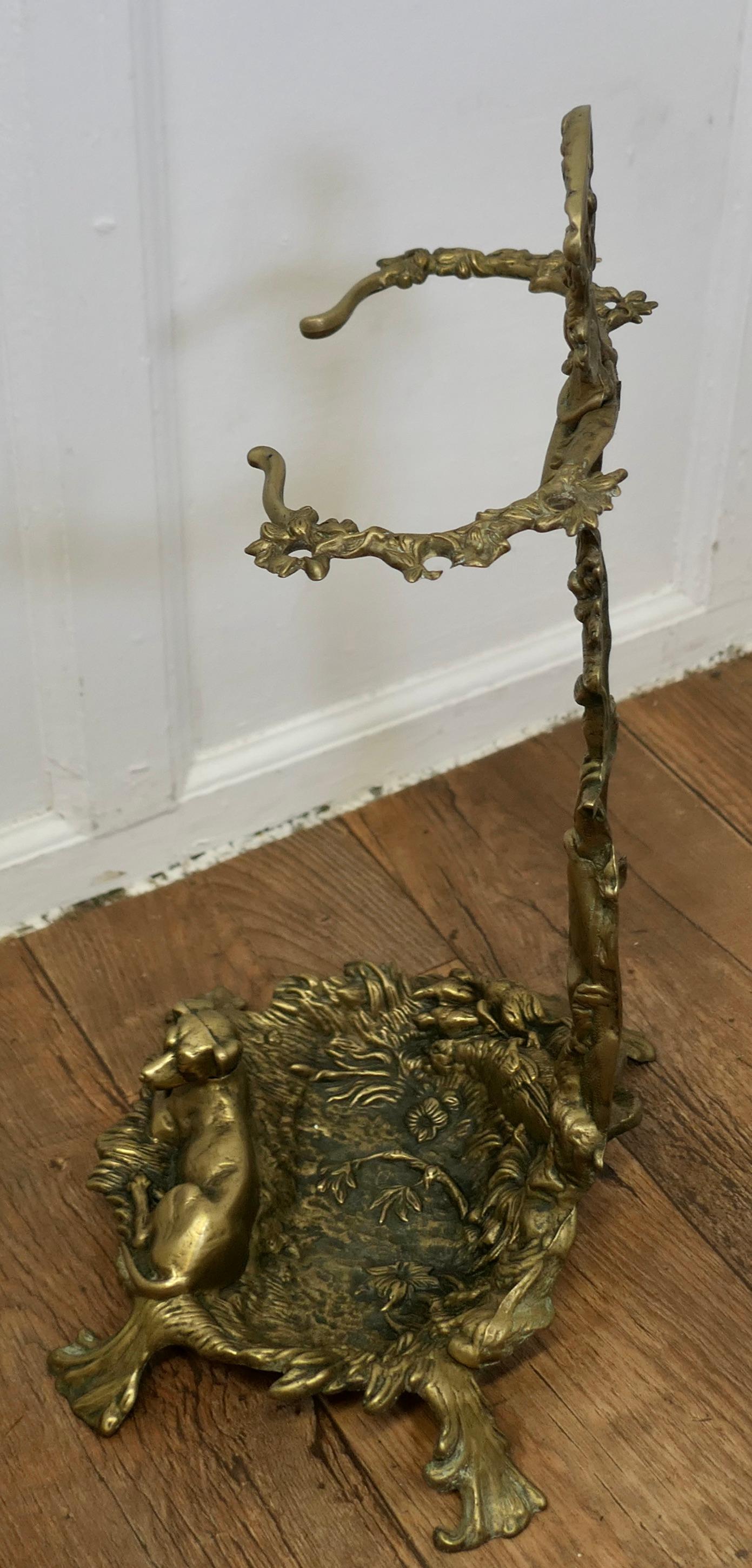 French Hunting Theme (Chasse) Brass Stick Stand   This lovely piece comes from F For Sale 1