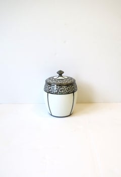 French Ice Bucket with Greek-Key Design
