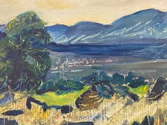 Mid 20th Century French Impressionist Landscape Lovely Green Colors