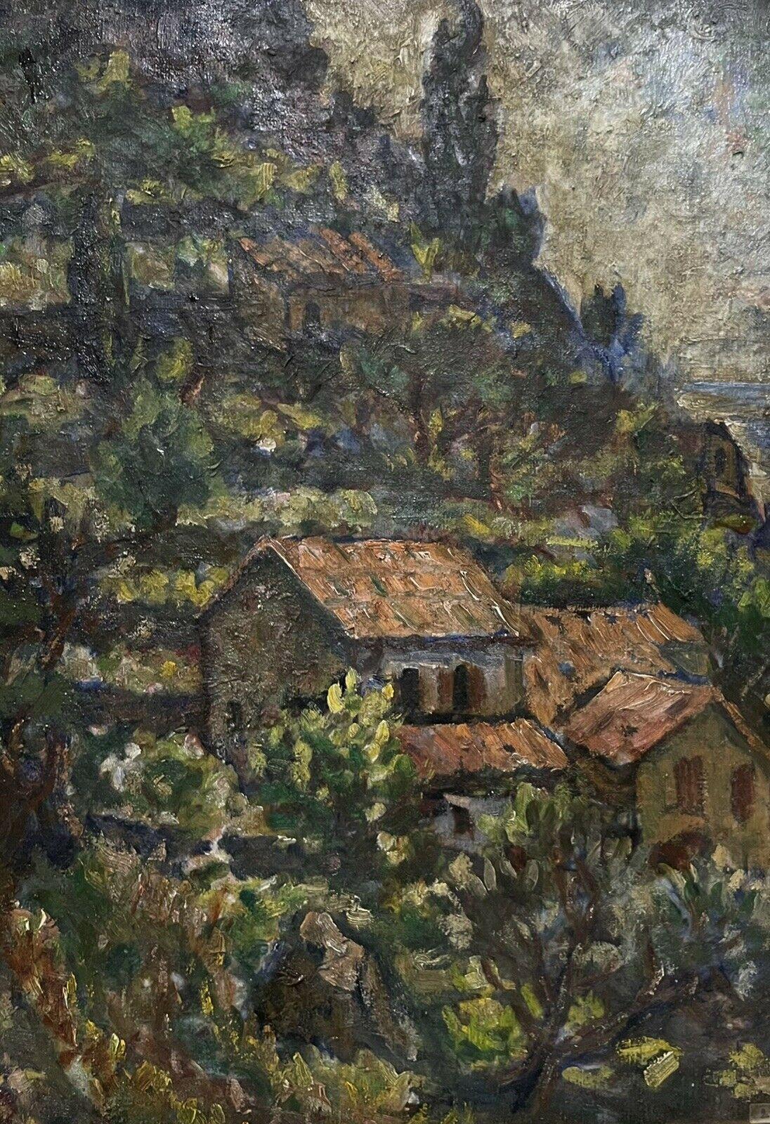 Mid 20th Century French Impressionist Signed Oil Provence Landscape