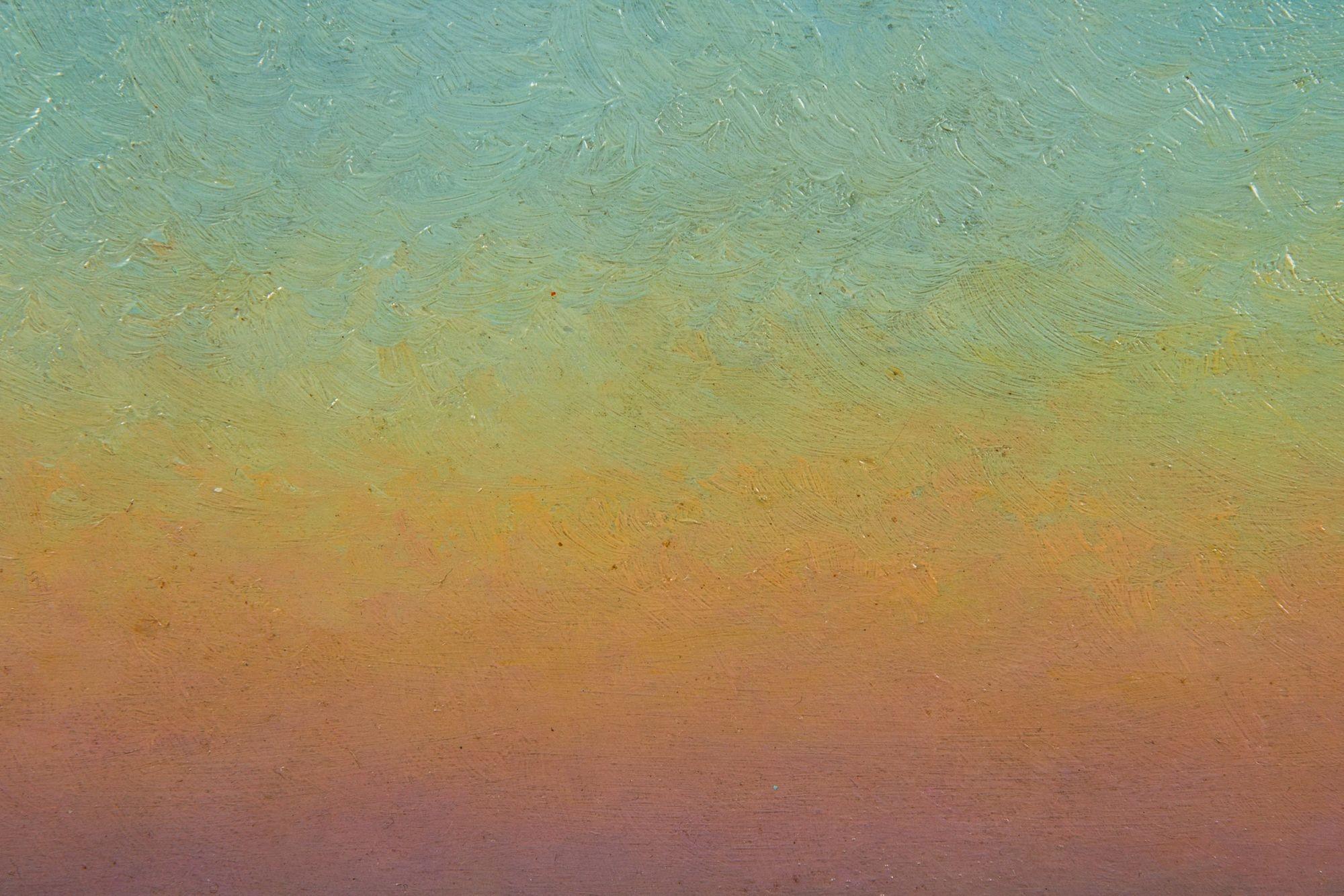 Französisch-impressionistische antike Abend- Meereslandschaft, Ölgemälde von Morel de Tanguy im Angebot 12