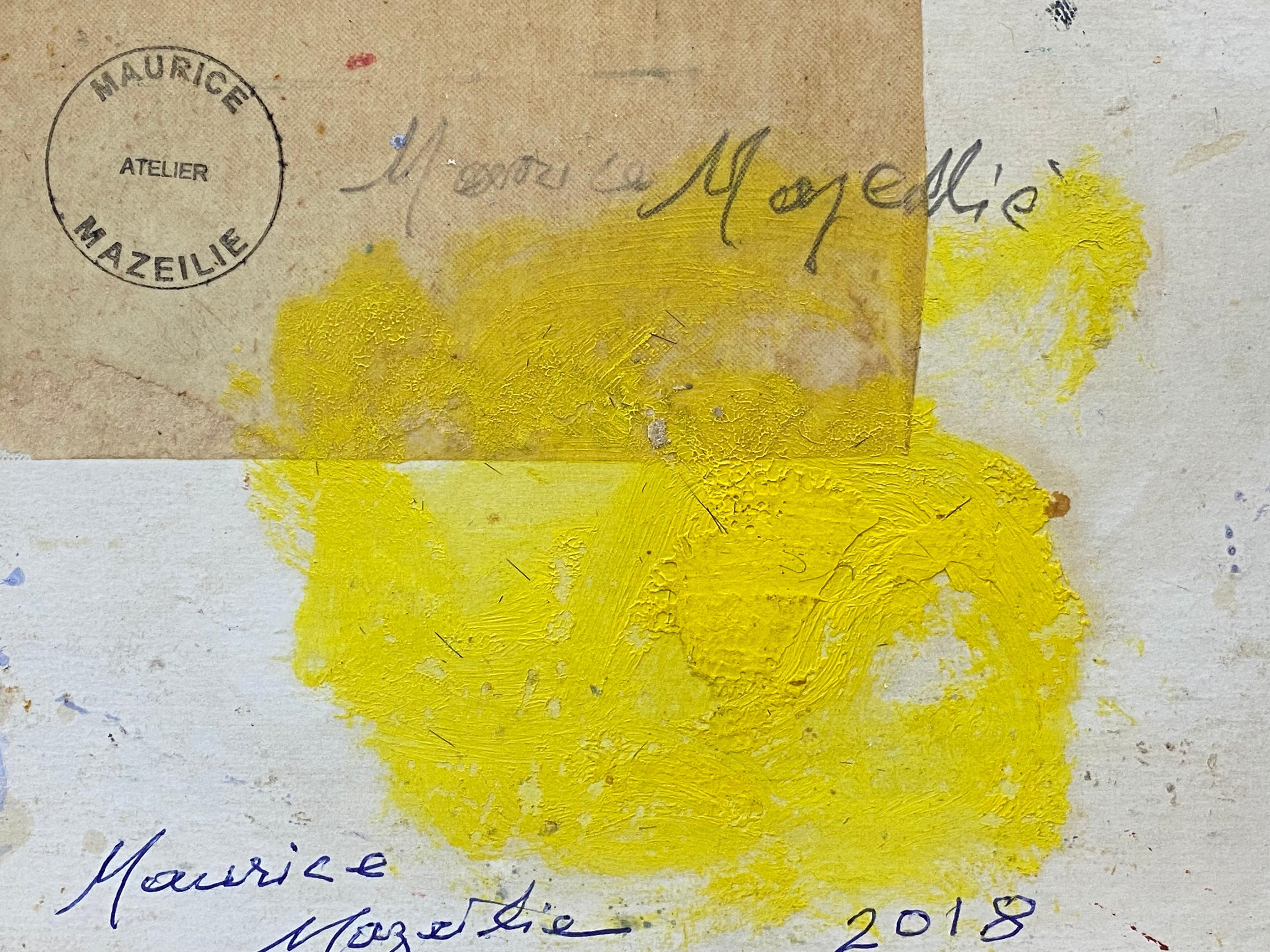Pintura al óleo impresionista francesa En Plein Air, Escena costera con figuras en venta 2