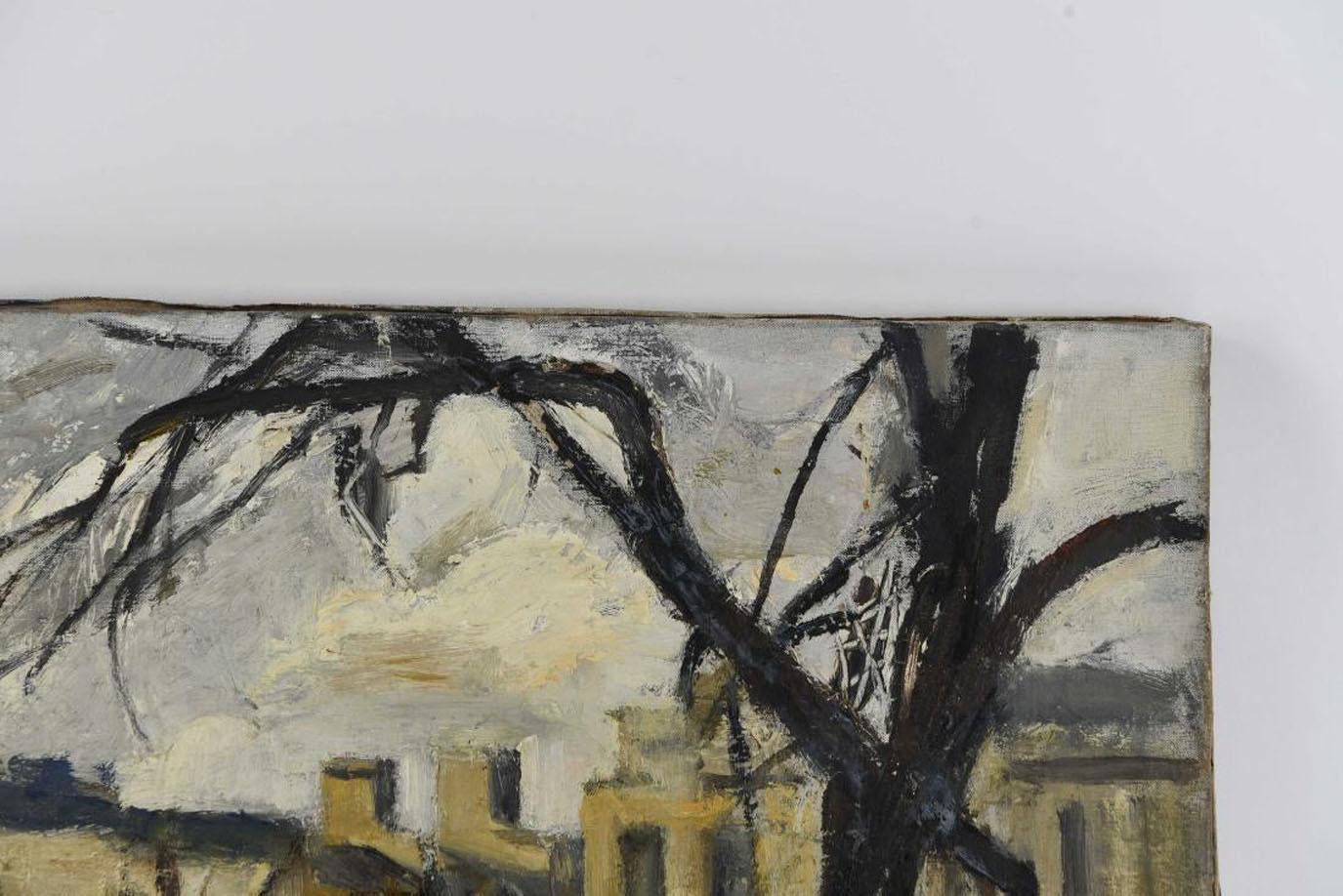 Peint à la main Peinture impressionniste française à l'huile sur toile en vente