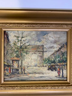 French Impressionist Oil Painting of the Arc de Triomphe, Paris — André Picot