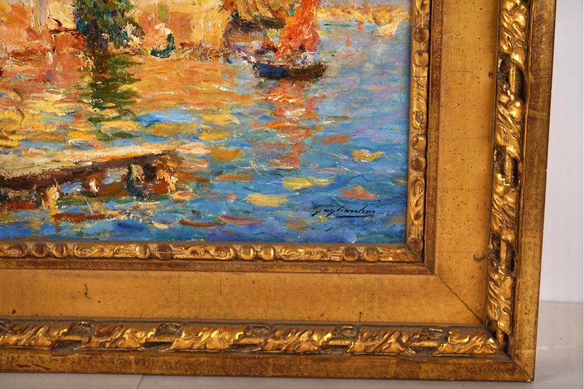 French Impressionist Painting by Julien G. Gagliardini In Good Condition In Pasadena, CA
