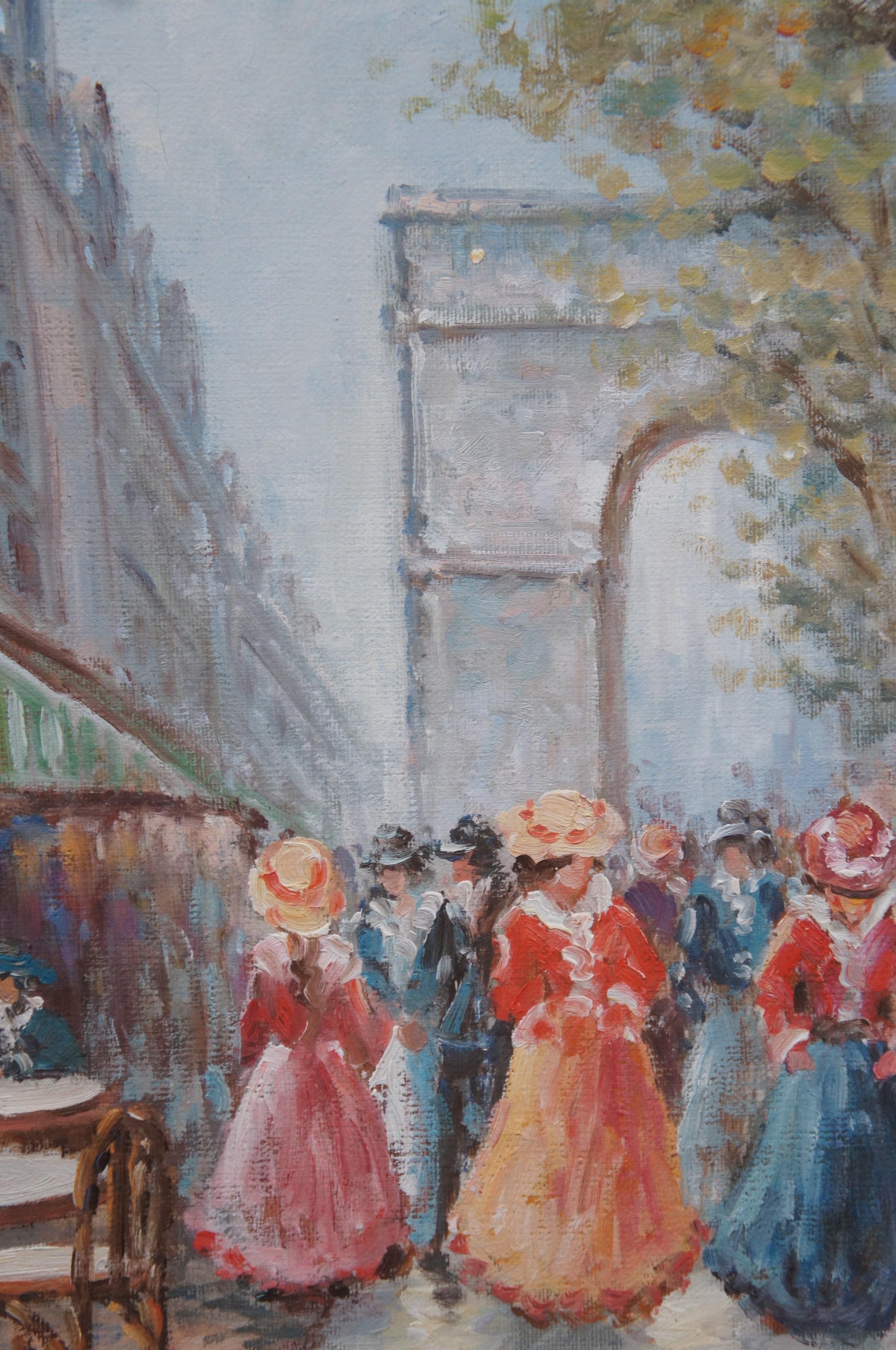 French Impressionist Paris Cityscape Arc de Triomphe Oil Painting on Canvas 44
