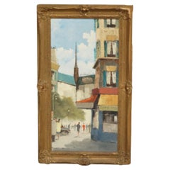 French Impressionistic Oil Painting of Street Scene Signed Max Moreau, C1940 