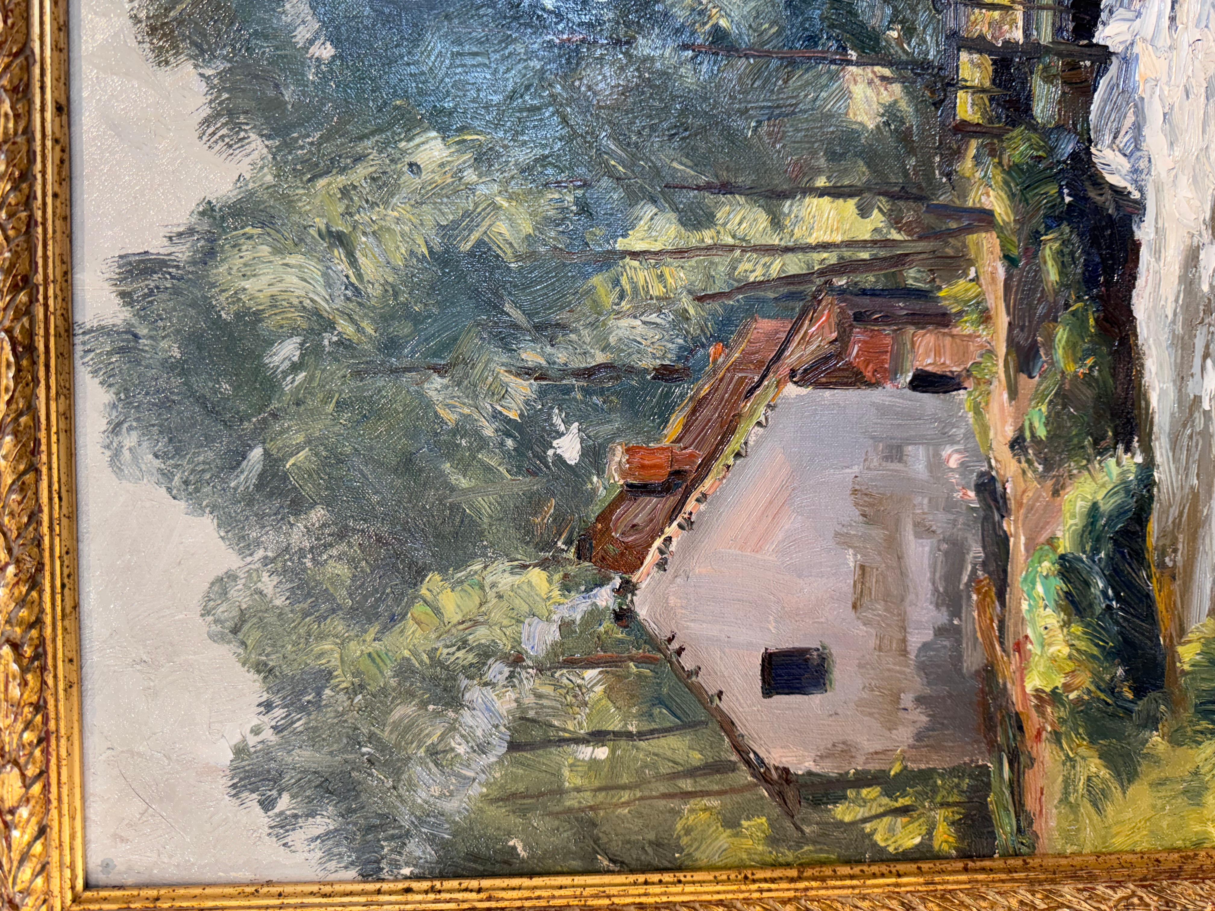 French Impressionistic Oil Painting, Old Mill 2