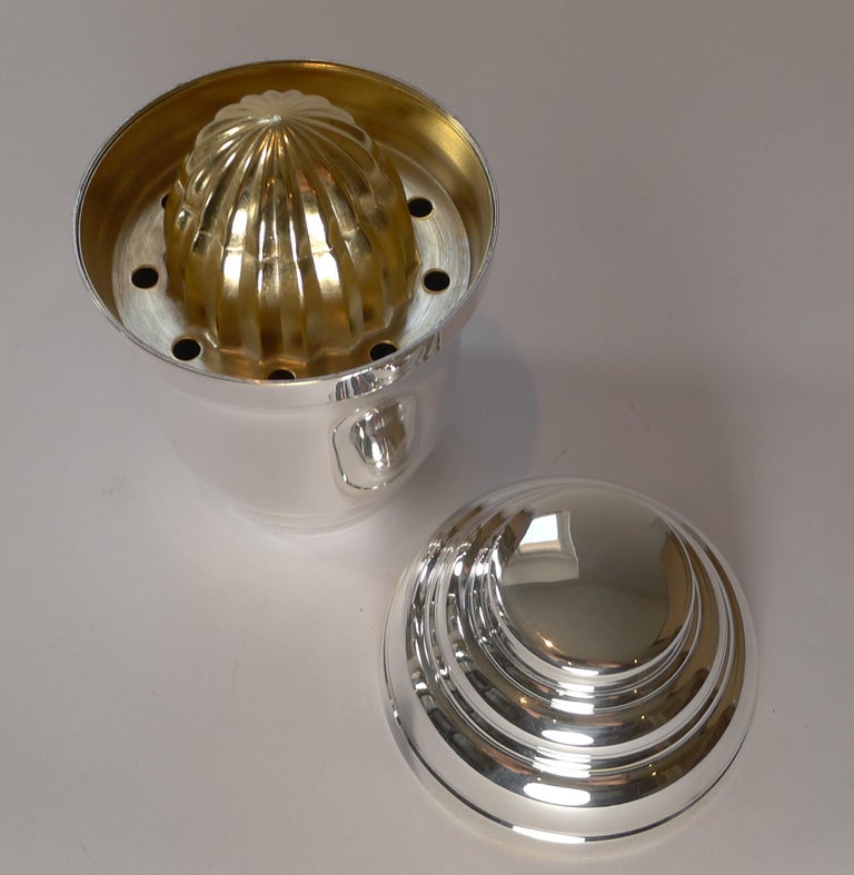 French Individual Cocktail Shaker With Lemon Squeezer by Rolland and