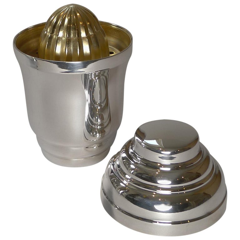 French Individual Cocktail Shaker With Lemon Squeezer by Rolland and