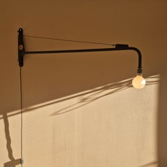 French Industrail wall sconce, In the style of Jean Prouvé, 20th century