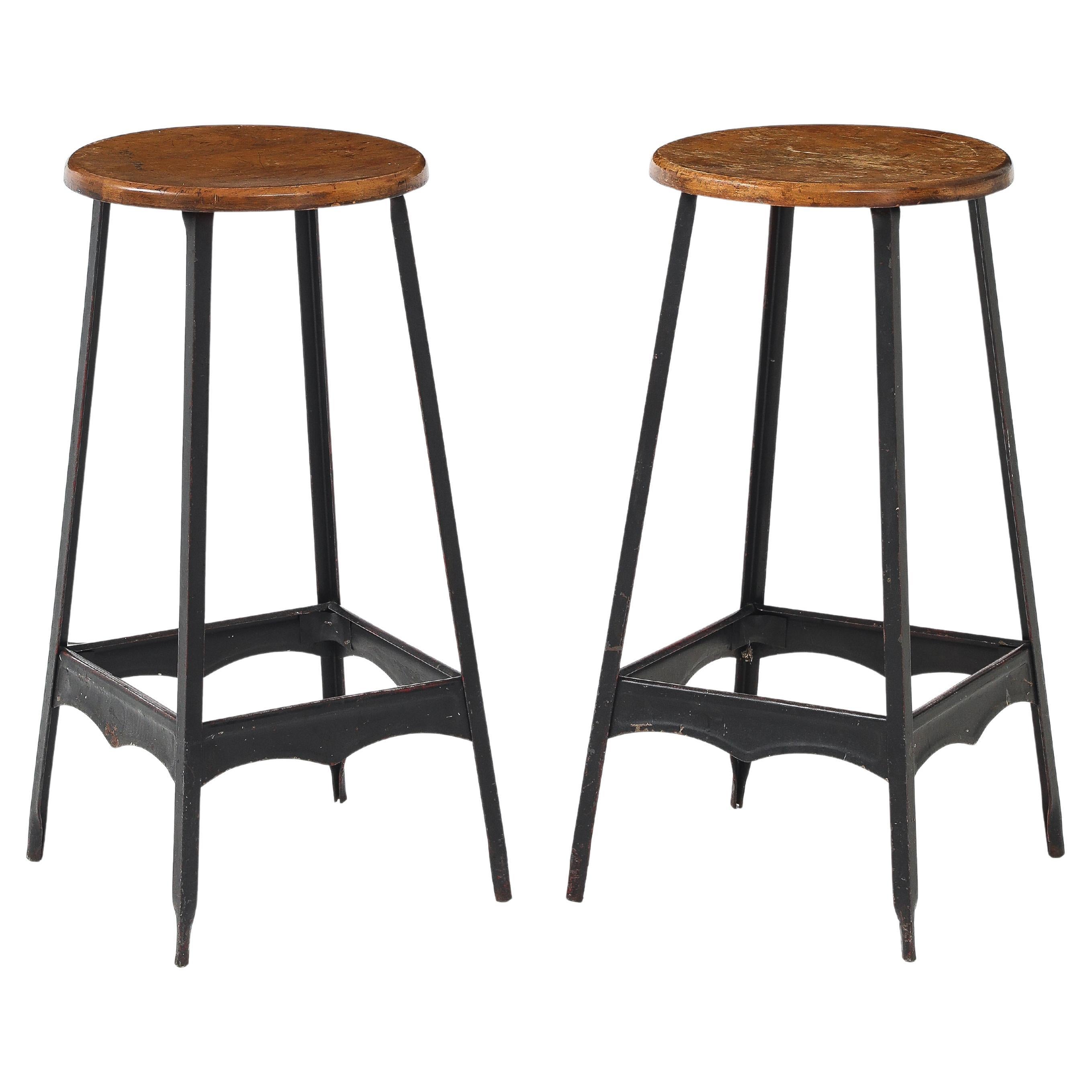 French Industrial Bar Stools