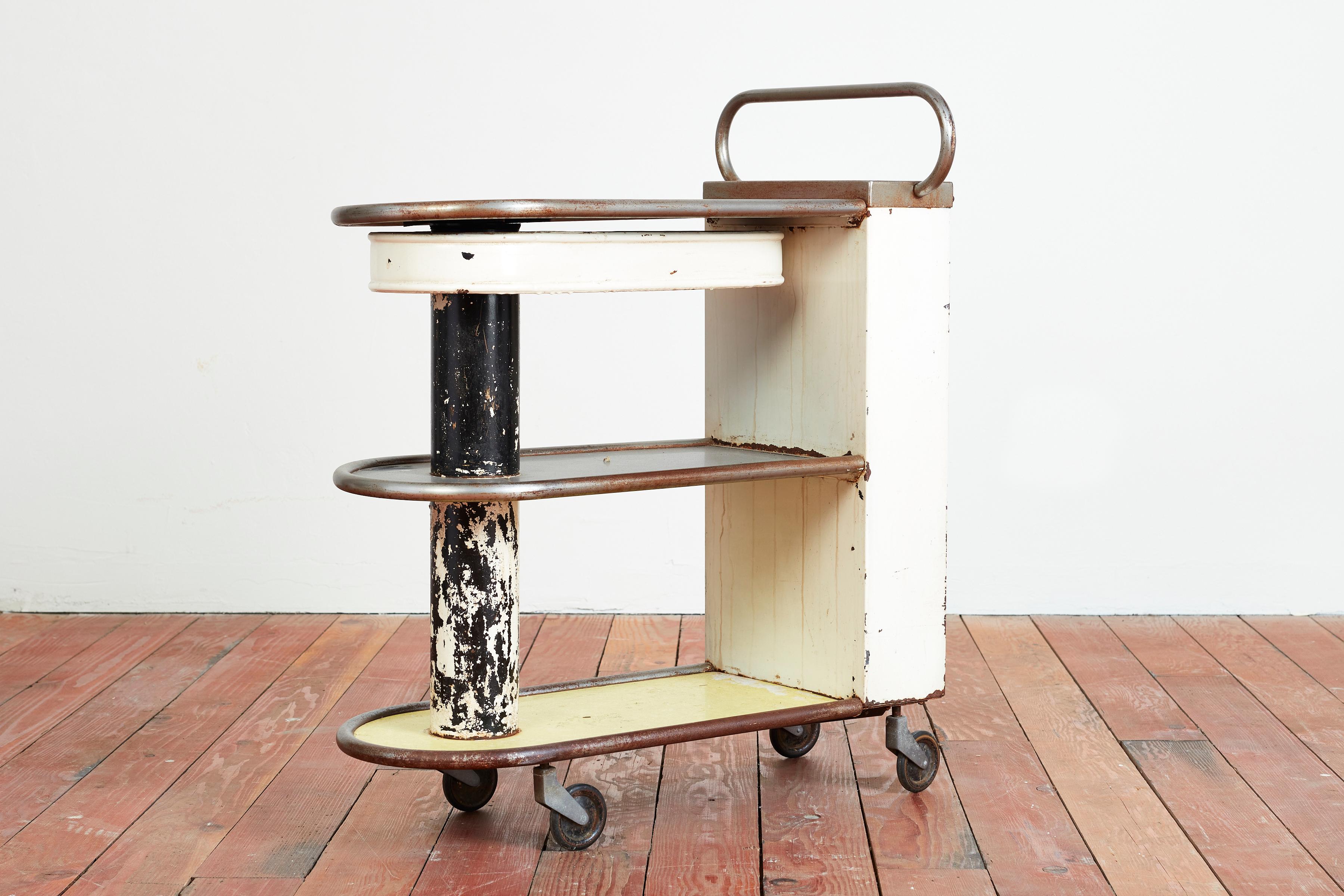 Metal French Industrial Barcart