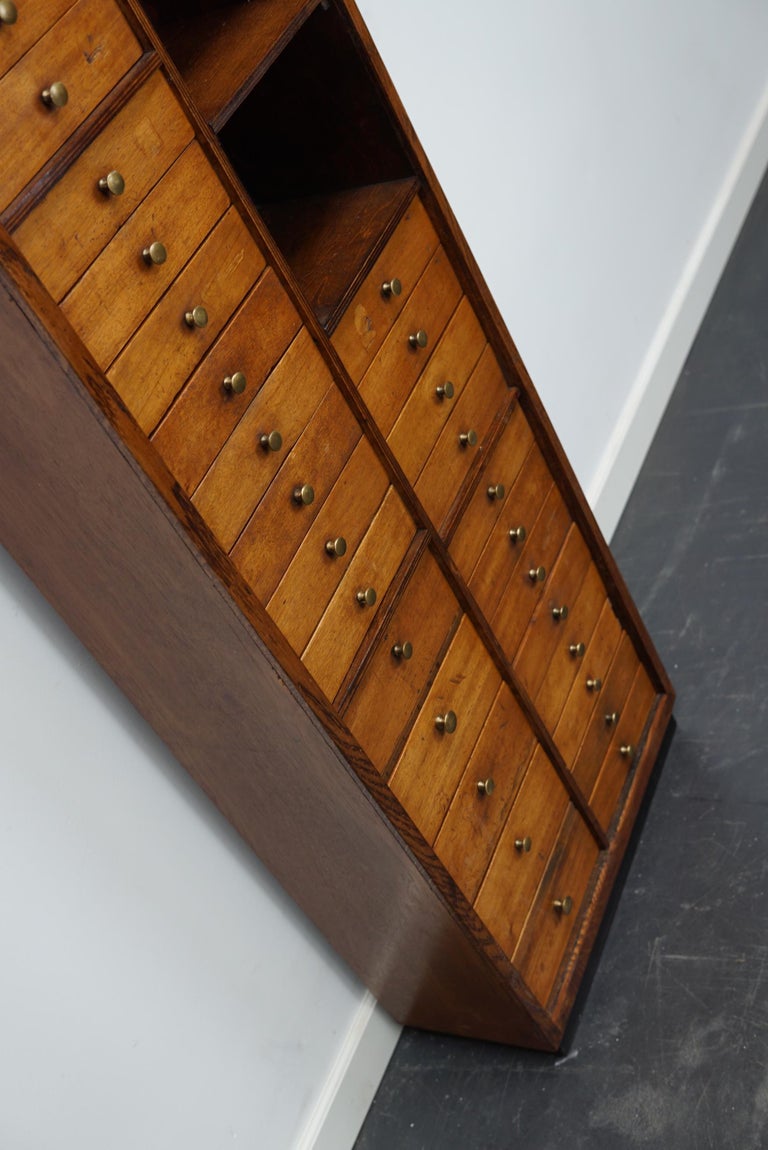 French Industrial Beech Apothecary / Watchmakers Mid 20th