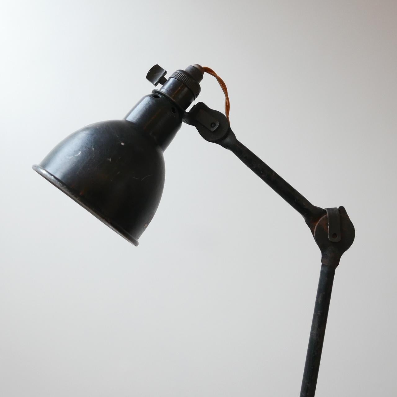 Metal French Industrial Bernard-Albin Gras Table Lamp