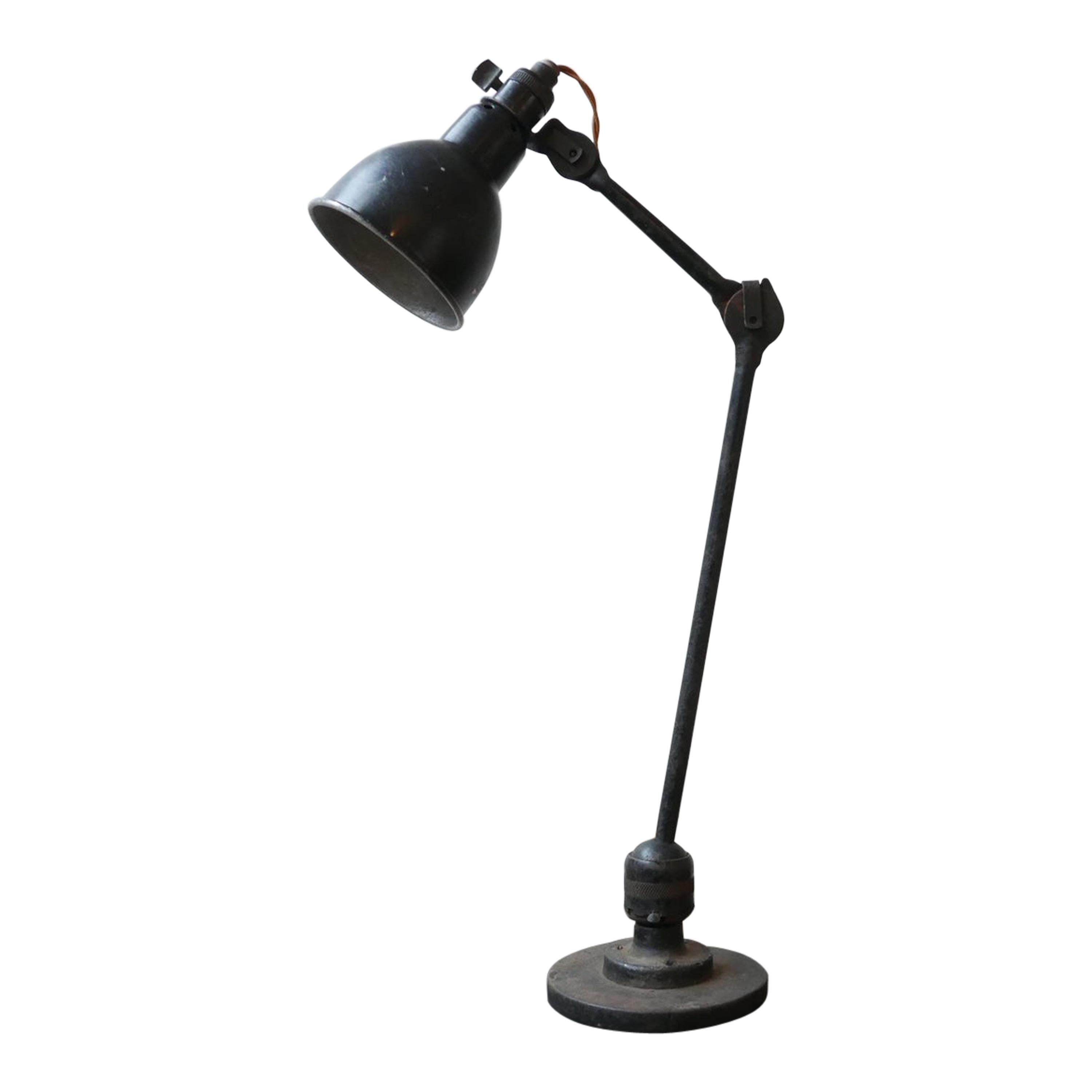 French Industrial Bernard-Albin Gras Table Lamp