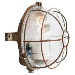 French Industrial Cast Iron Wall Lamp by Electro Fonte Paris