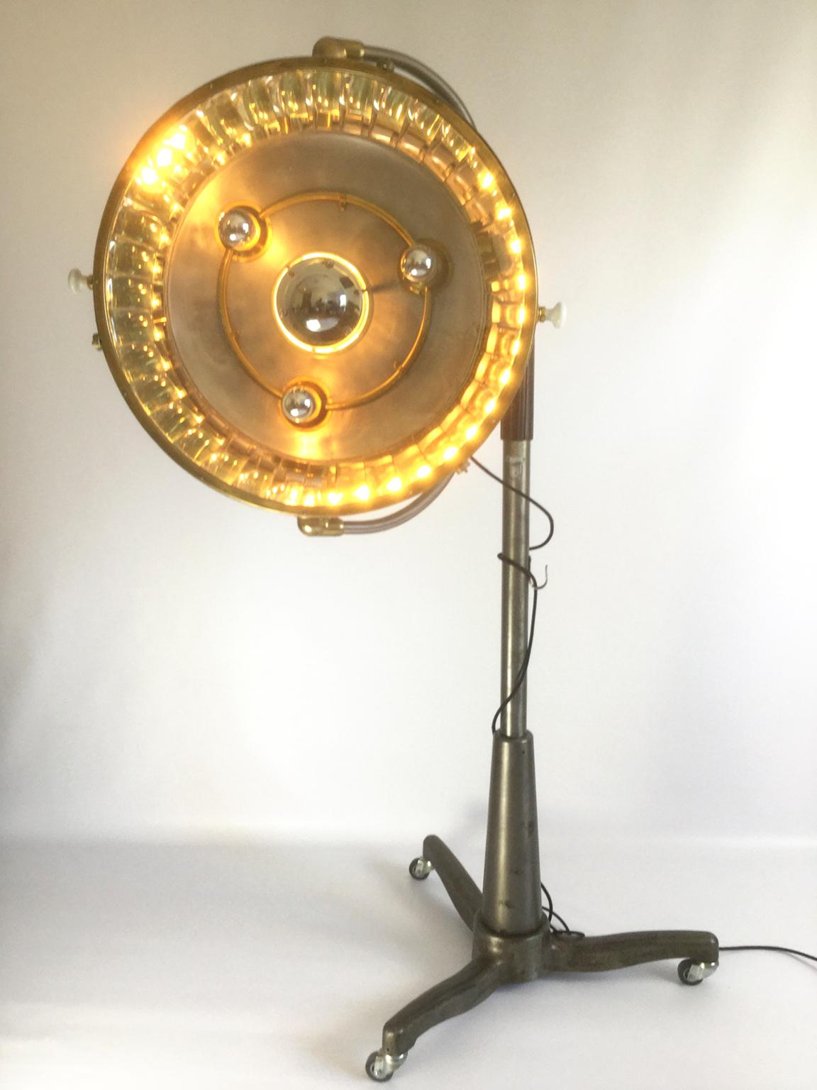 1950s French Industrial Floor Lamp 